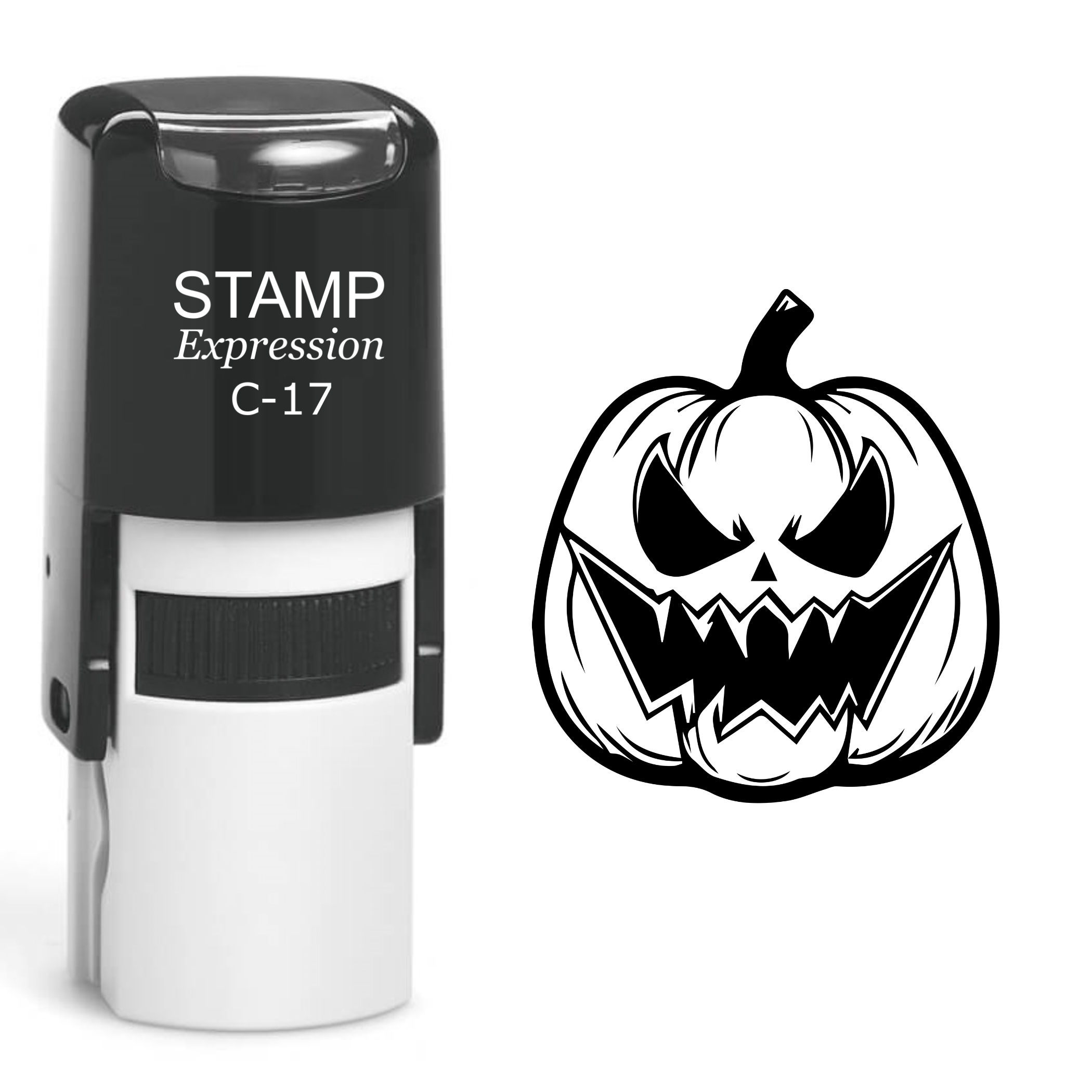 Jack-o'-Lantern Halloween Pumpkin Self Inking Rubber Stamp (SH-60942)