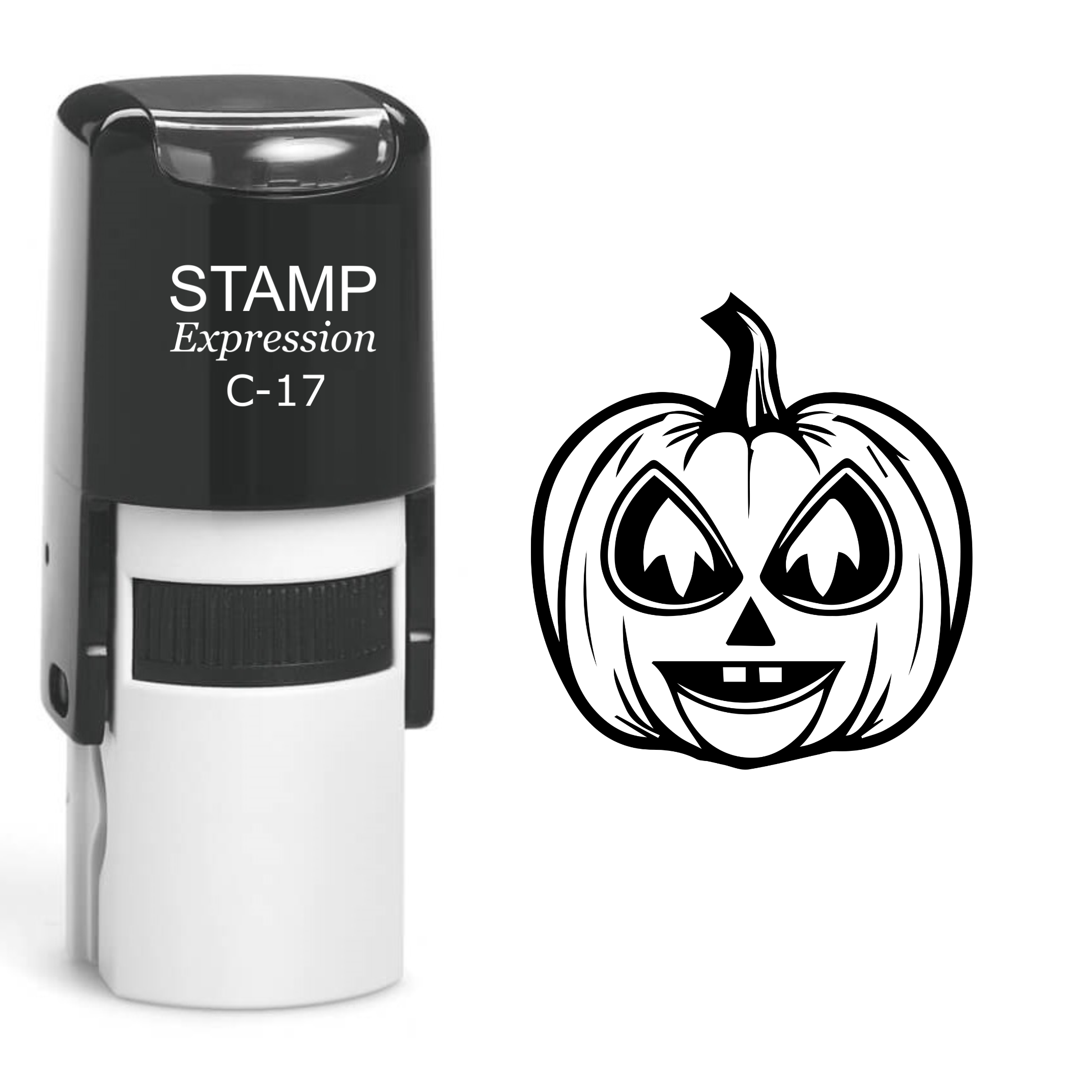 Jack-o'-Lantern Halloween Pumpkin Self Inking Rubber Stamp (SH-60943)
