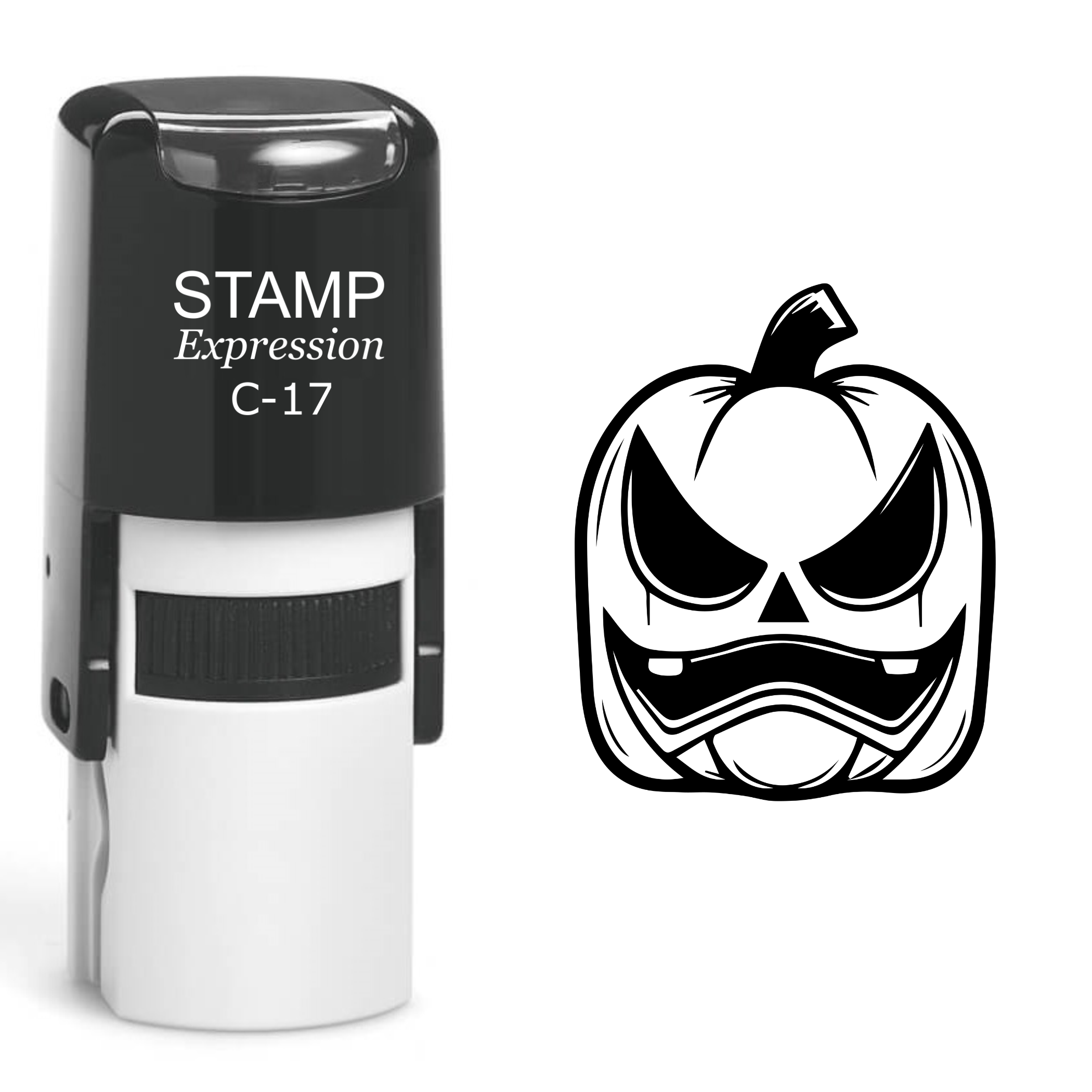 Jack-o'-Lantern Halloween Pumpkin Self Inking Rubber Stamp (SH-60944)