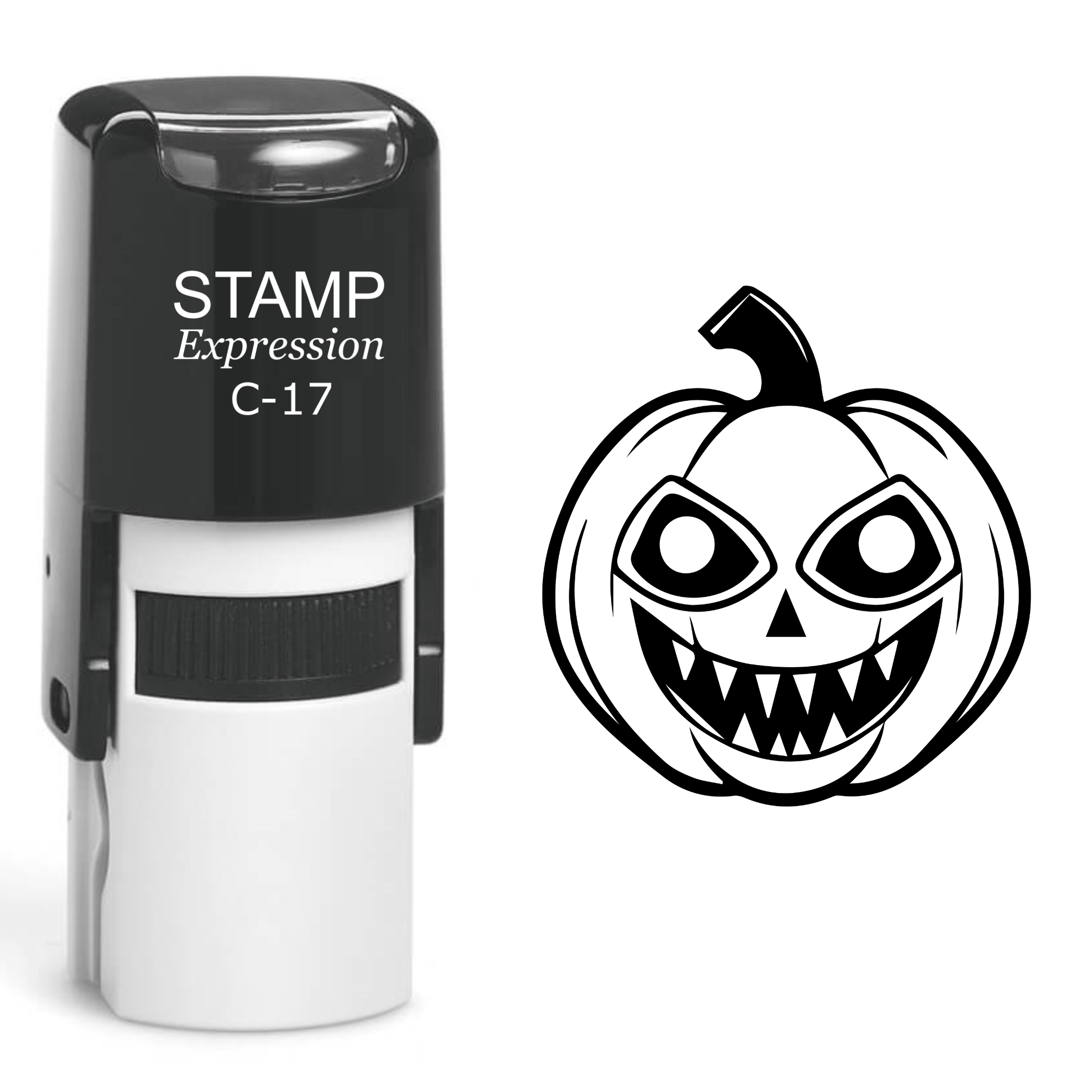 Jack-o'-Lantern Halloween Pumpkin Self Inking Rubber Stamp (SH-60945)