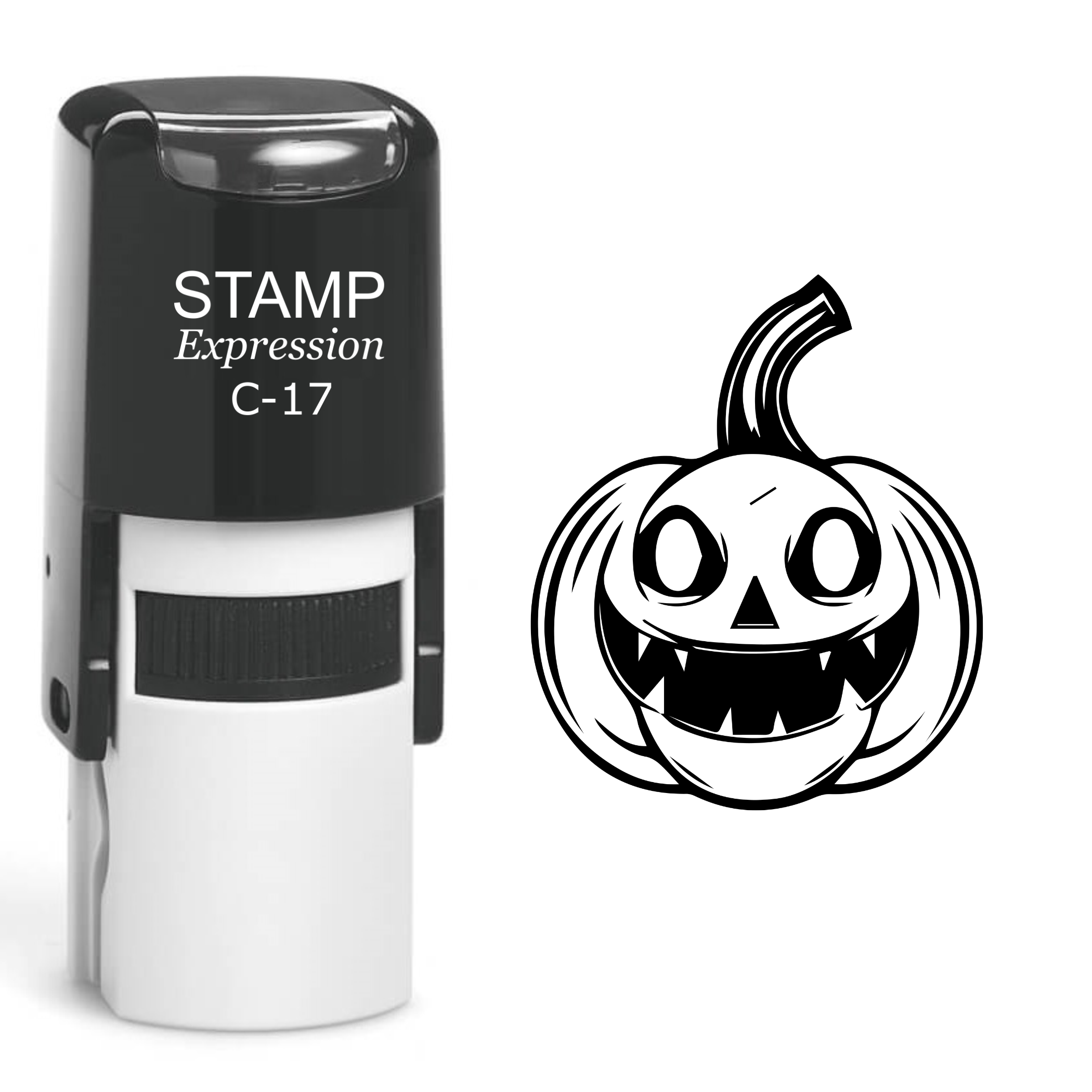 Jack-o'-Lantern Halloween Pumpkin Self Inking Rubber Stamp (SH-60946)