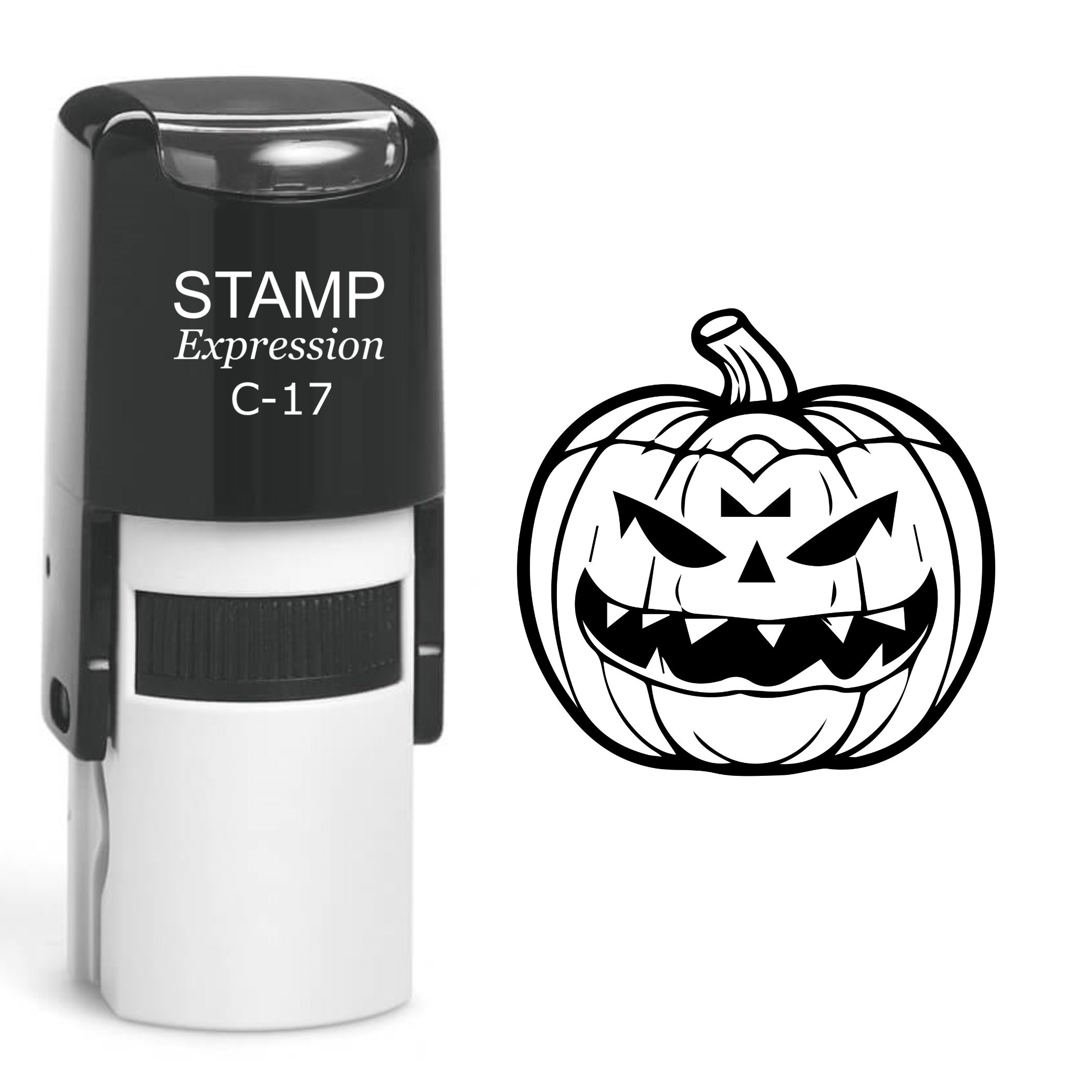 Jack-o'-Lantern Halloween Pumpkin Self Inking Rubber Stamp (SH-60947)
