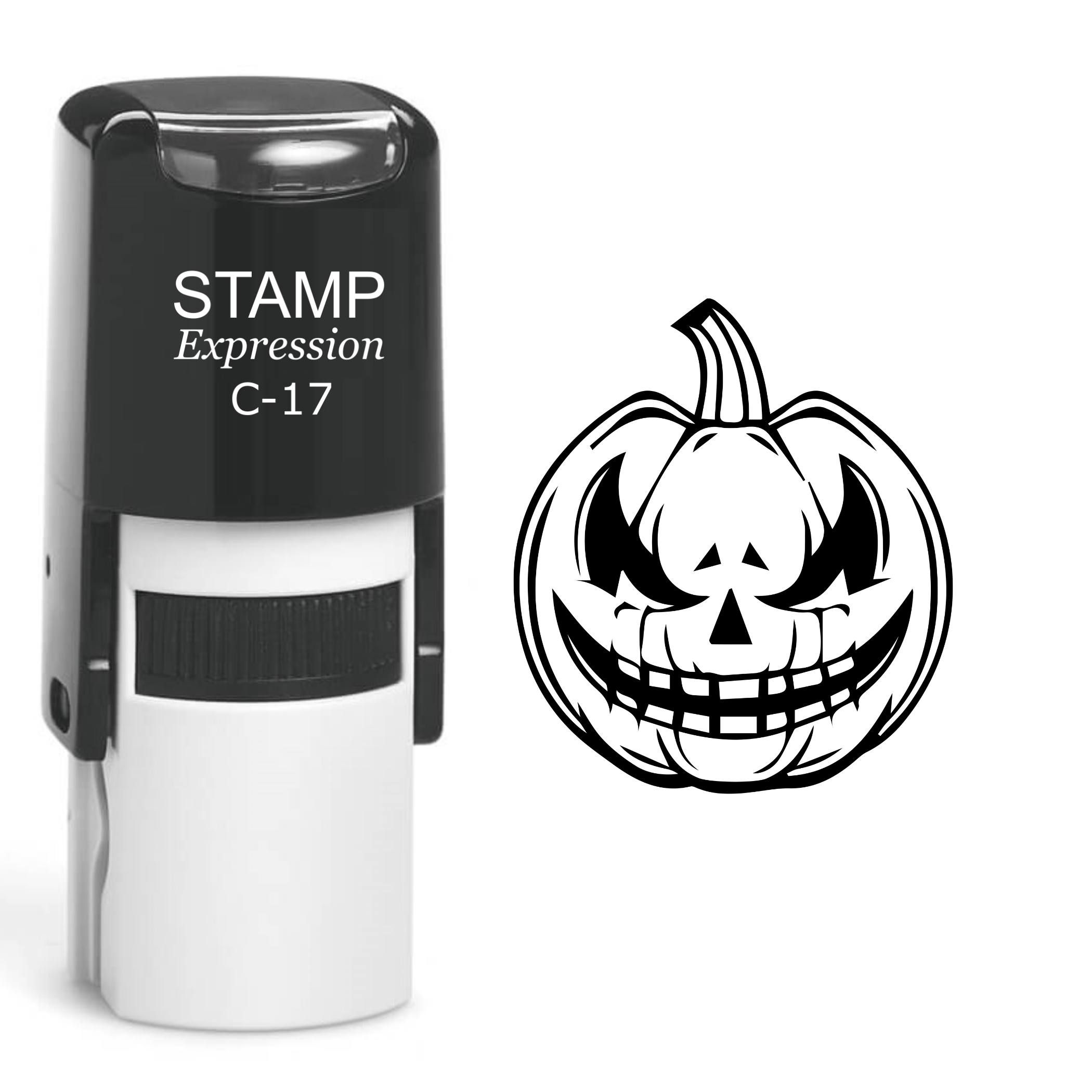 Jack-o'-Lantern Halloween Pumpkin Self Inking Rubber Stamp (SH-60948)
