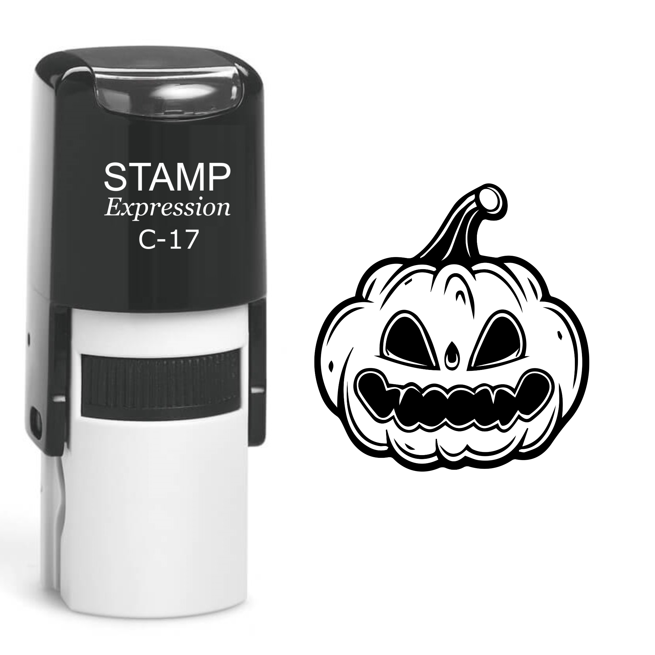 Jack-o'-Lantern Halloween Pumpkin Self Inking Rubber Stamp (SH-60951)