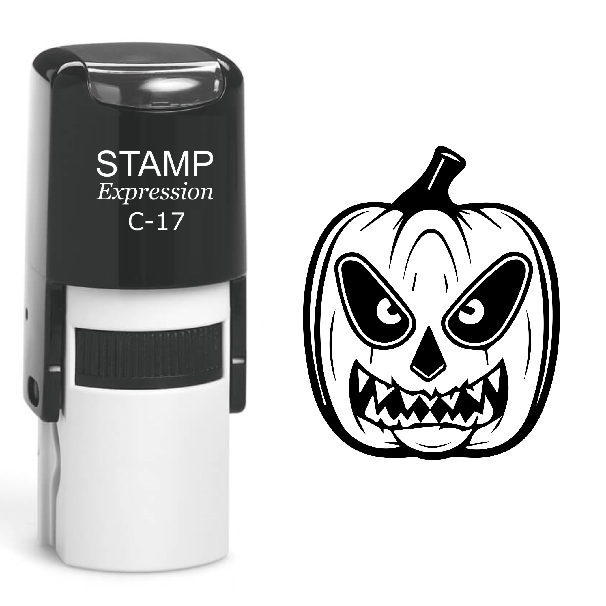 Jack-o'-Lantern Halloween Pumpkin Self Inking Rubber Stamp (SH-60952)
