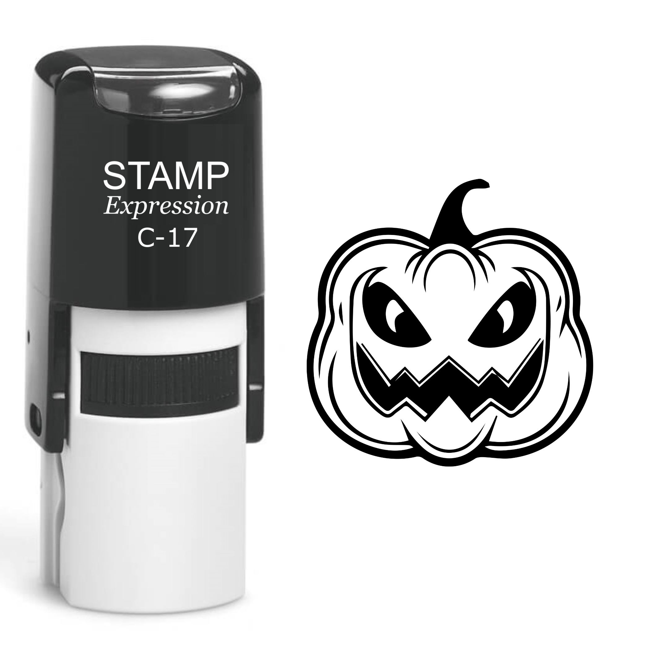 Jack-o'-Lantern Halloween Pumpkin Self Inking Rubber Stamp (SH-60953)