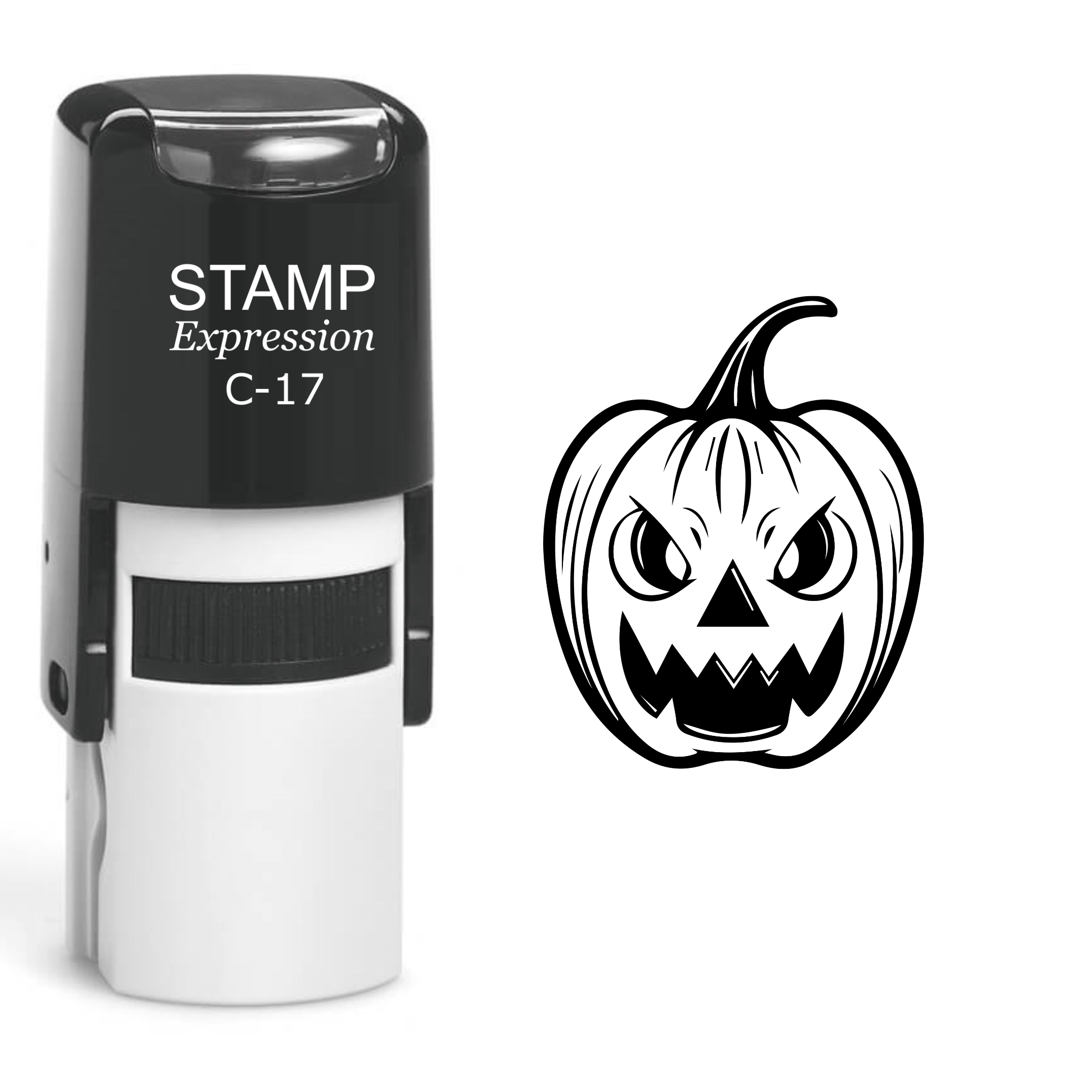 Jack-o'-Lantern Halloween Pumpkin Self Inking Rubber Stamp (SH-60954)