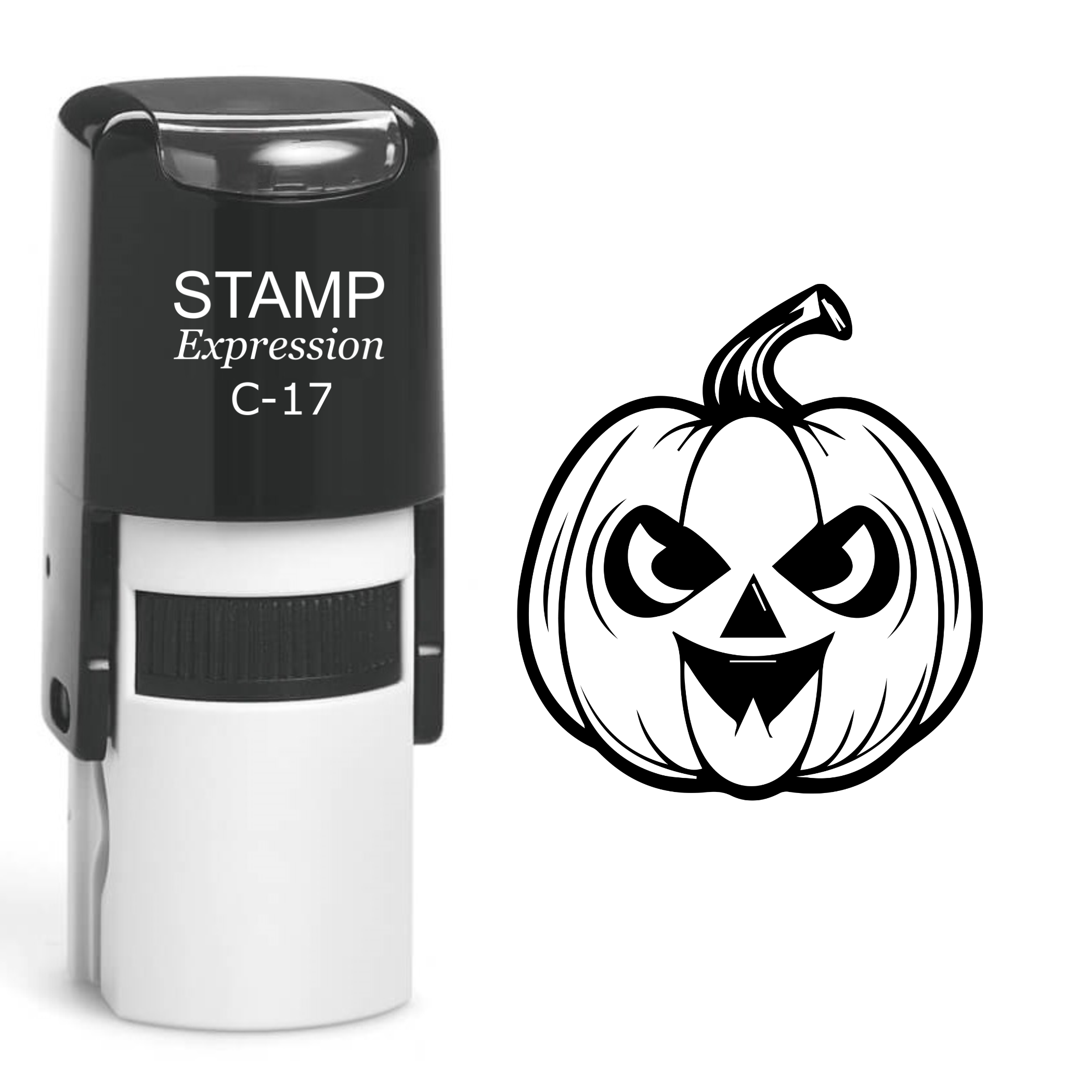 Jack-o'-Lantern Halloween Pumpkin Self Inking Rubber Stamp (SH-60955)