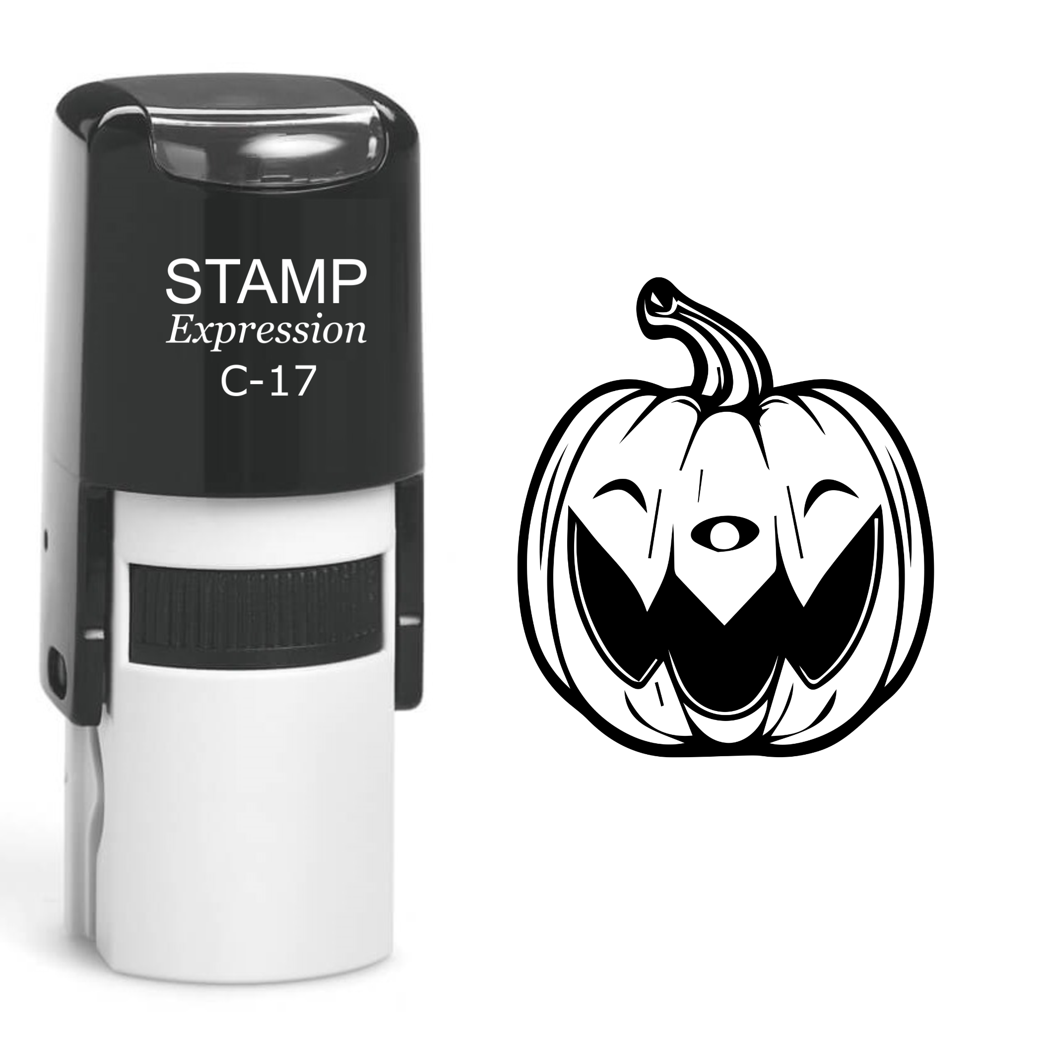 Jack-o'-Lantern Halloween Pumpkin Self Inking Rubber Stamp (SH-60956)