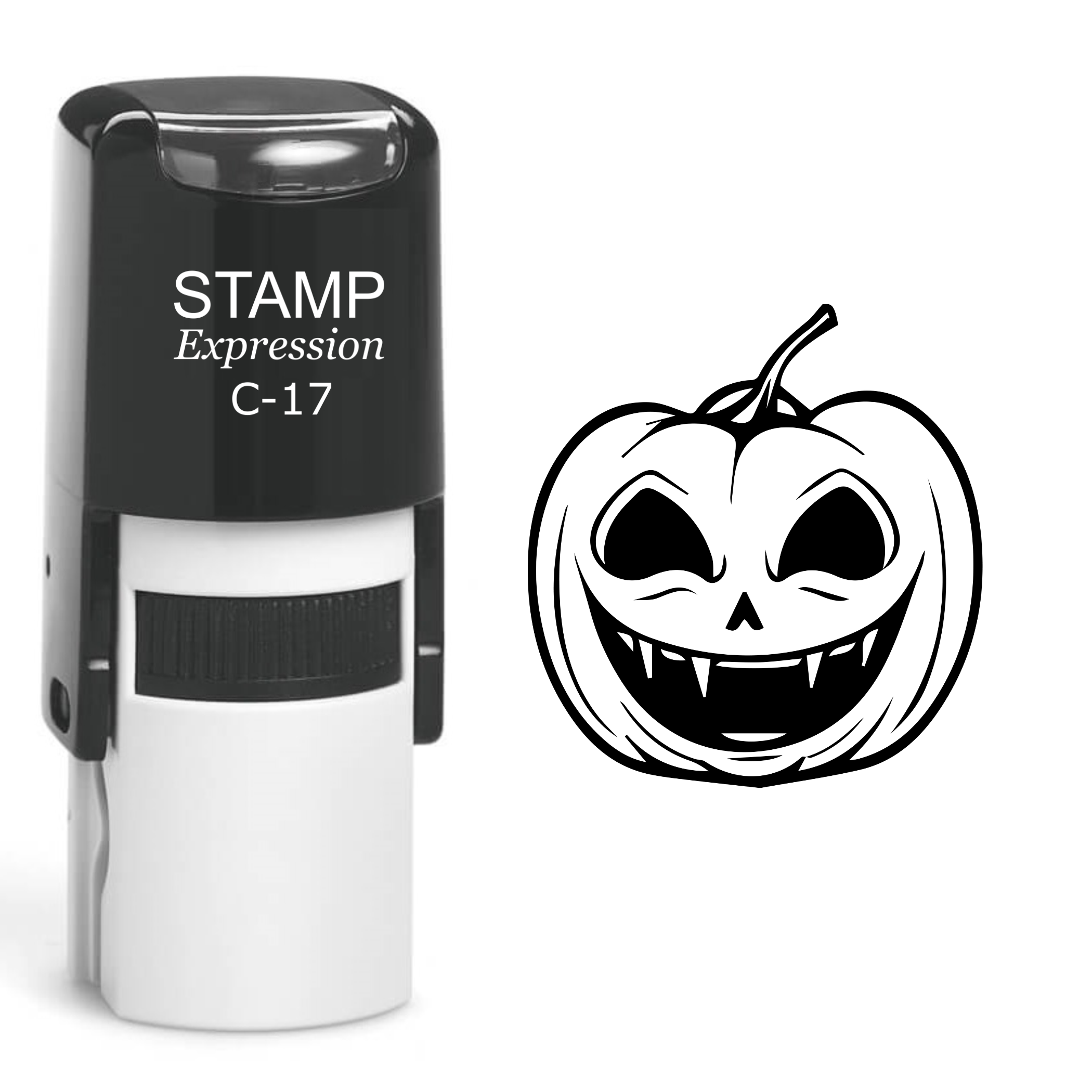 Jack-o'-Lantern Halloween Pumpkin Self Inking Rubber Stamp (SH-60958)