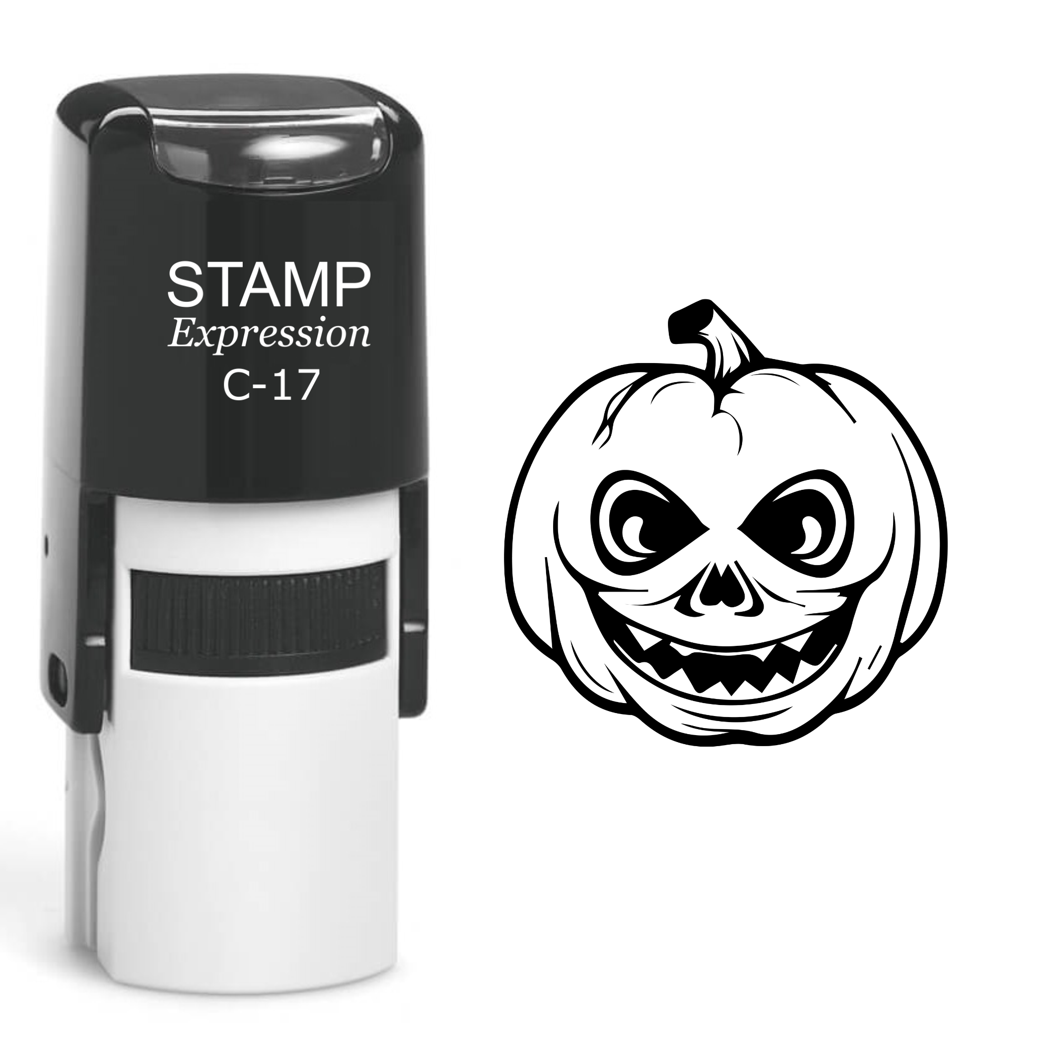 Jack-o'-Lantern Halloween Pumpkin Self Inking Rubber Stamp (SH-60959)