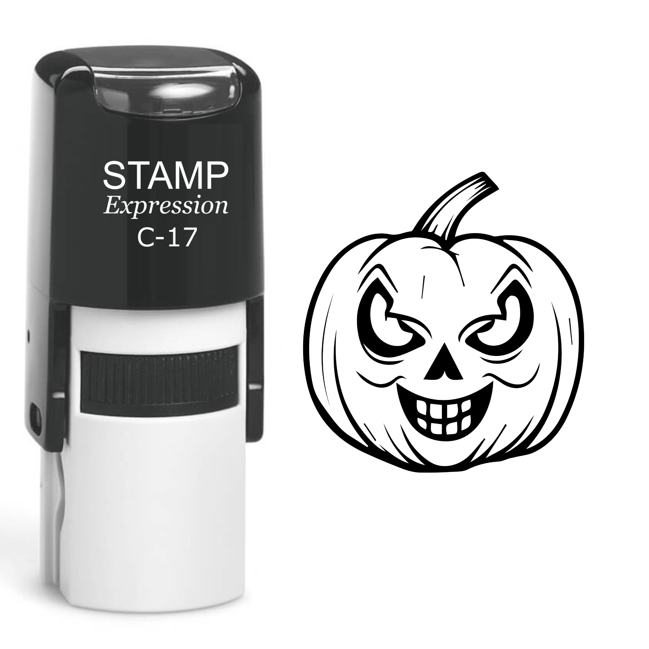 Jack-o'-Lantern Halloween Pumpkin Self Inking Rubber Stamp (SH-60960)