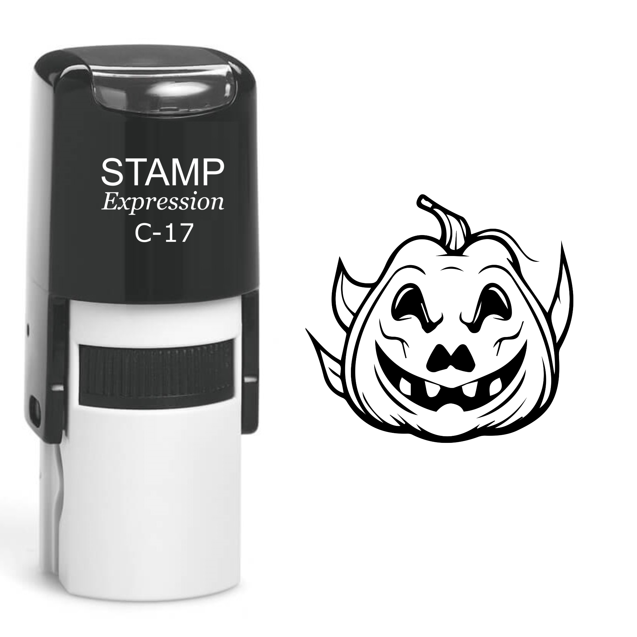 Jack-o'-Lantern Halloween Pumpkin Self Inking Rubber Stamp (SH-60961)