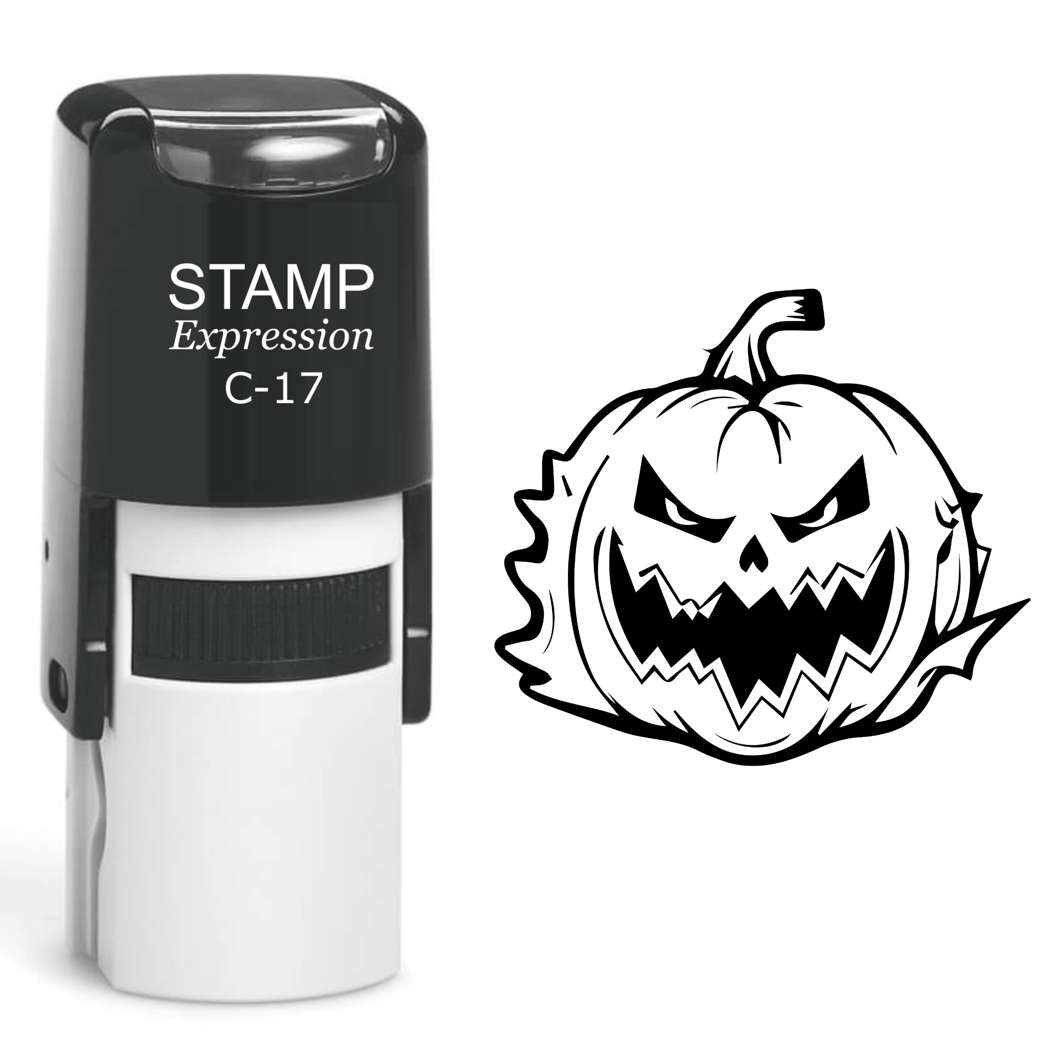 Jack-o'-Lantern Halloween Pumpkin Self Inking Rubber Stamp (SH-60963)