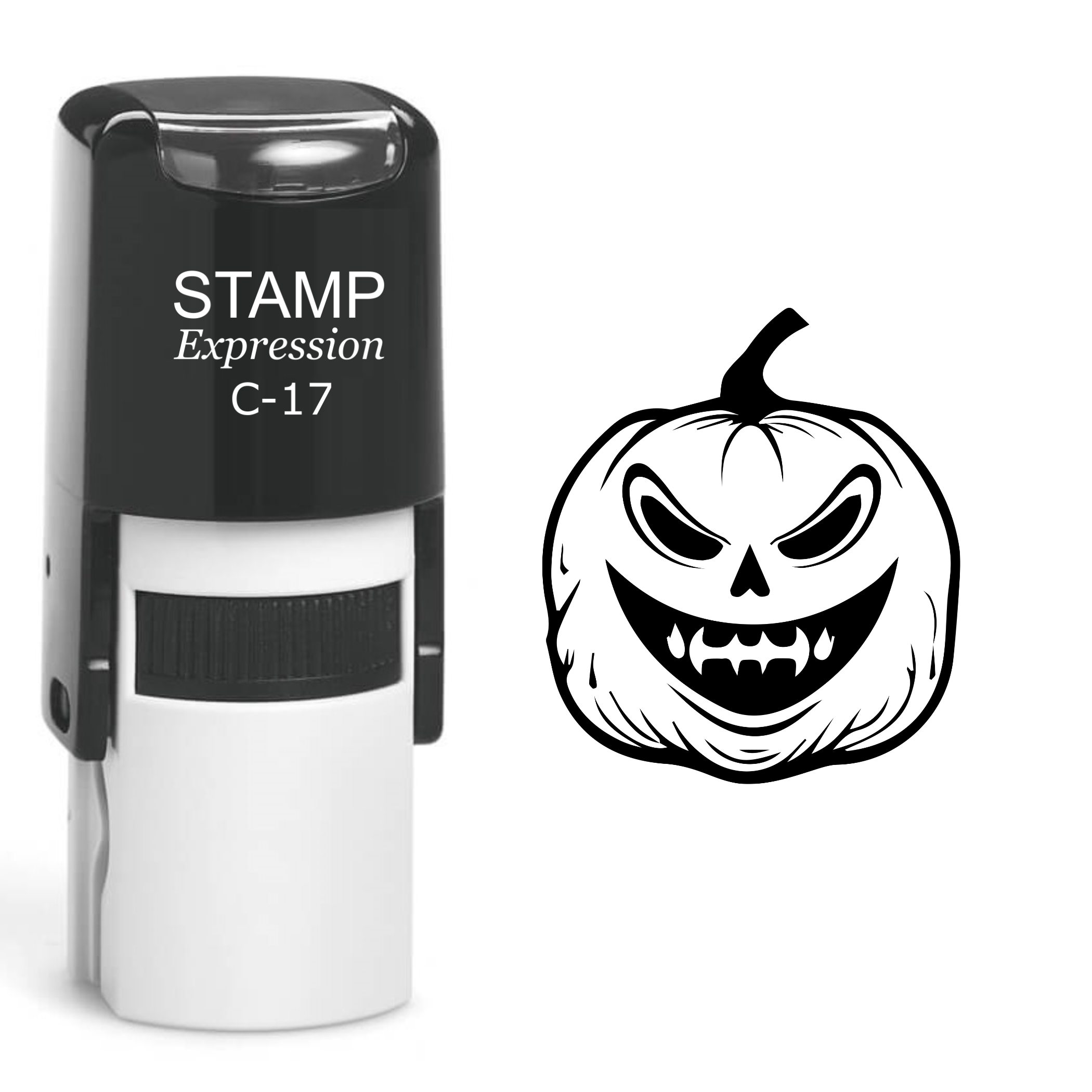 Jack-o'-Lantern Halloween Pumpkin Self Inking Rubber Stamp (SH-60964)