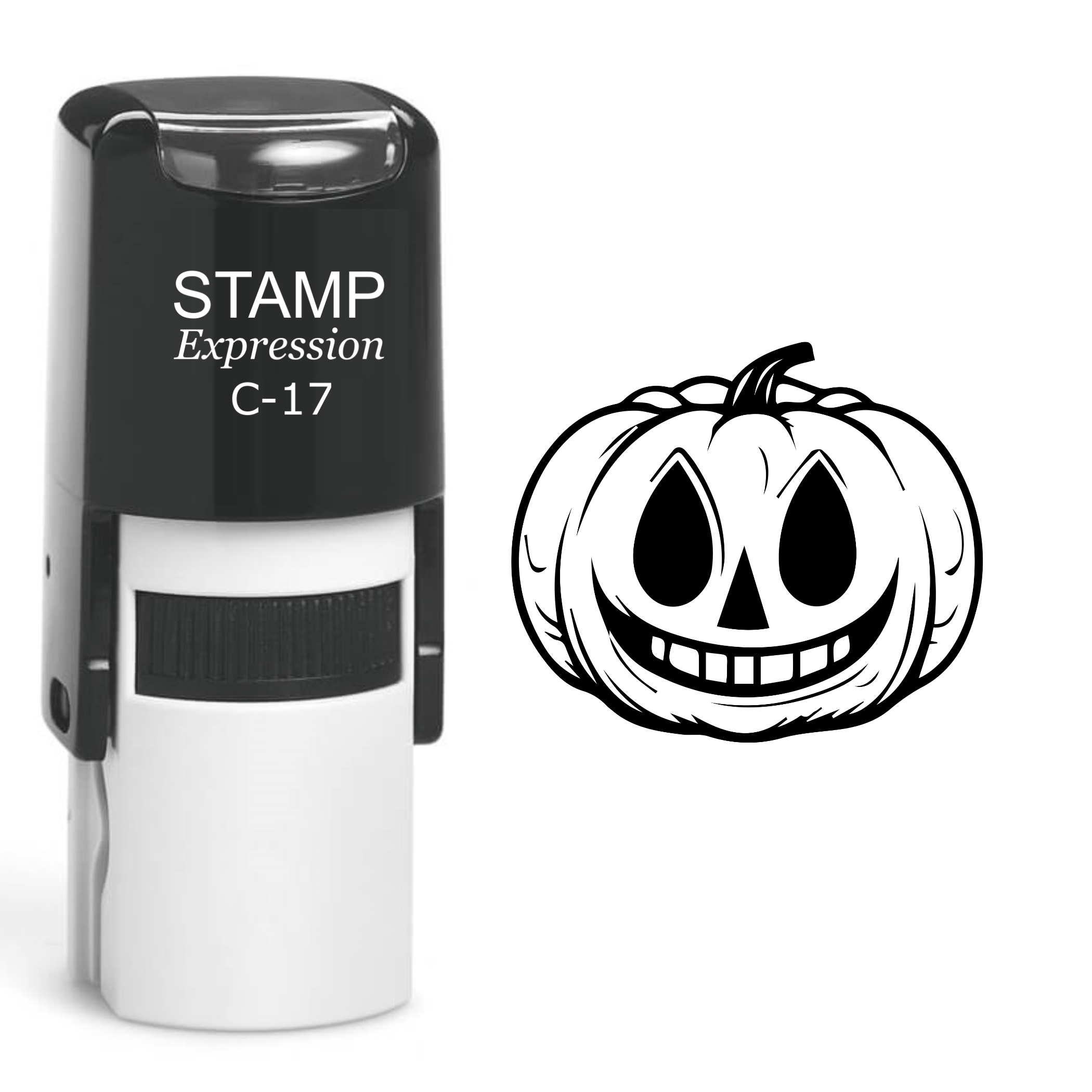 Jack-o'-Lantern Halloween Pumpkin Self Inking Rubber Stamp (SH-60965)