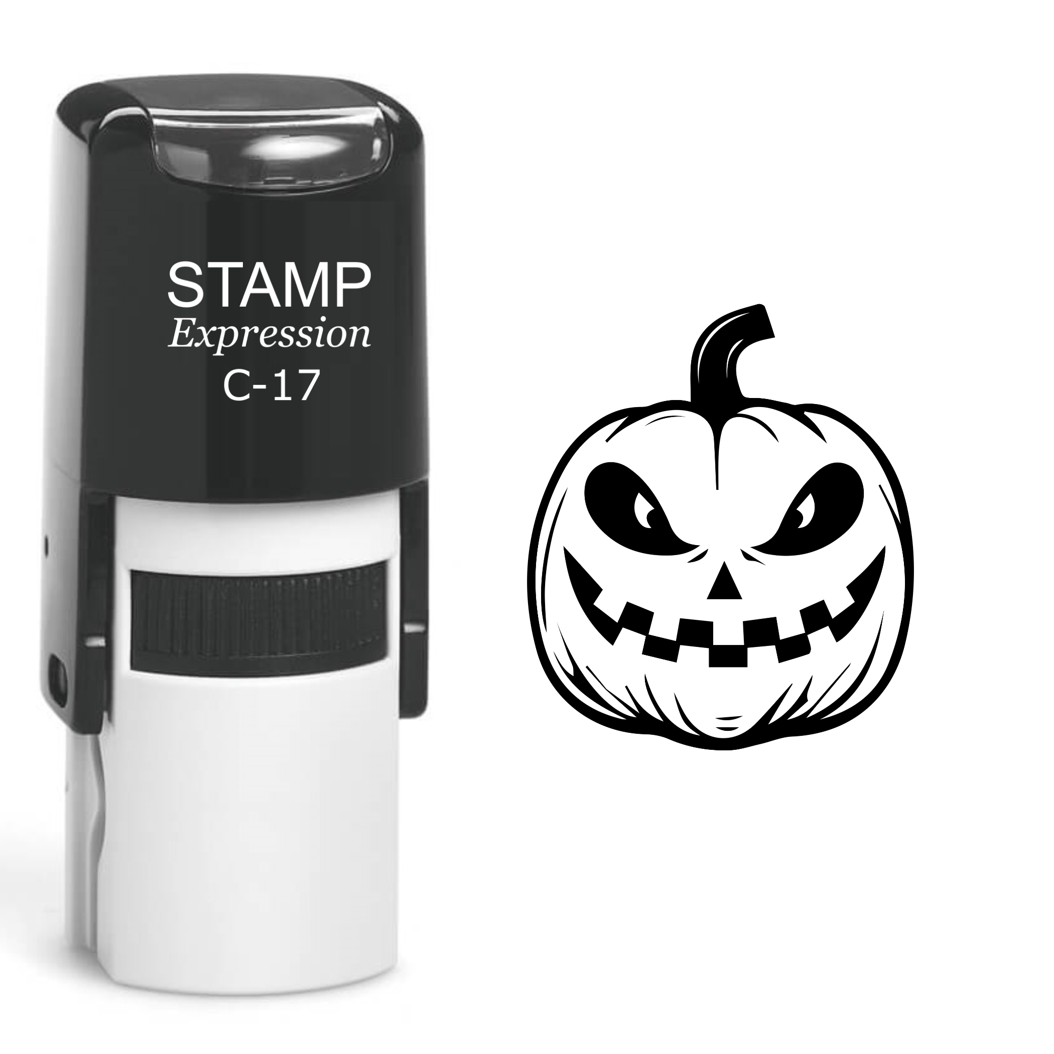 Jack-o'-Lantern Halloween Pumpkin Self Inking Rubber Stamp (SH-60966)