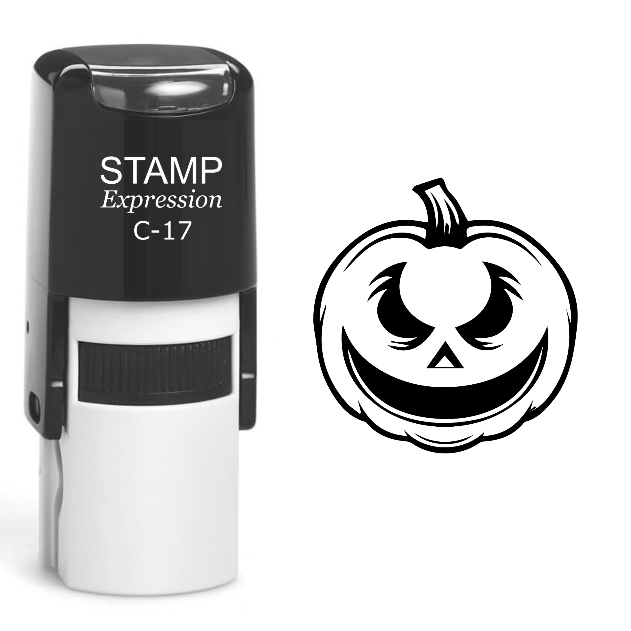 Jack-o'-Lantern Halloween Pumpkin Self Inking Rubber Stamp (SH-60967)