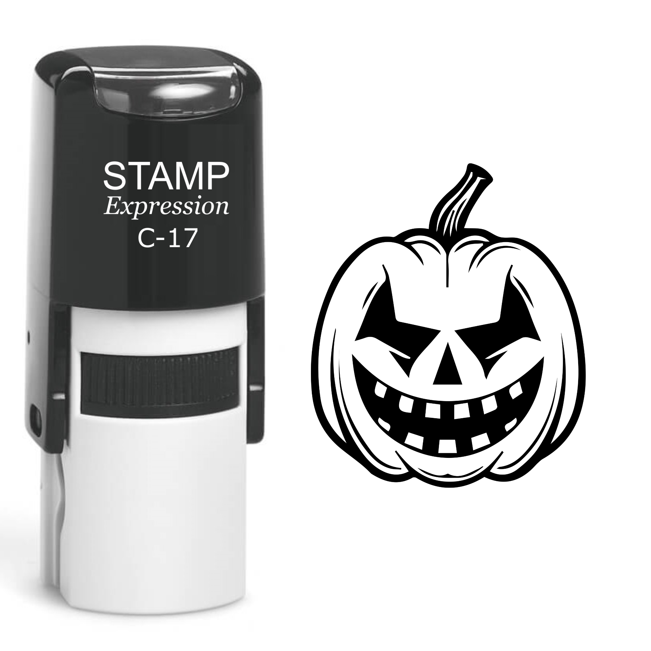 Jack-o'-Lantern Halloween Pumpkin Self Inking Rubber Stamp (SH-60971)