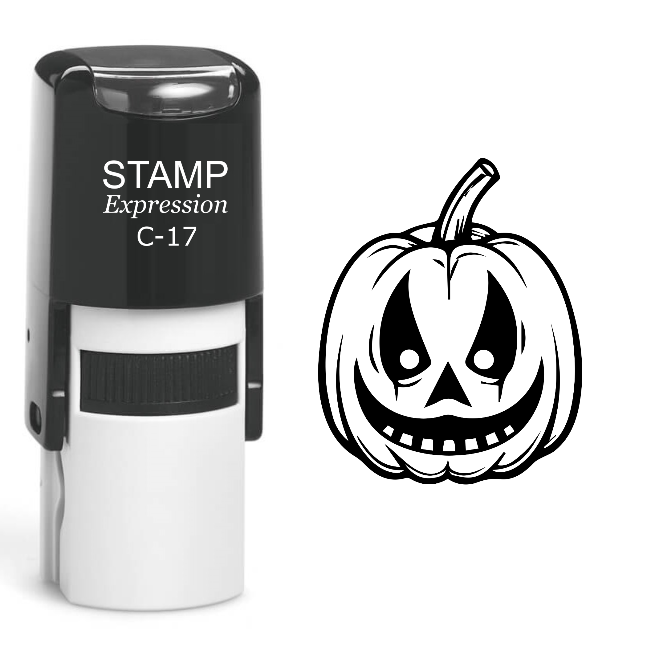 Jack-o'-Lantern Halloween Pumpkin Self Inking Rubber Stamp (SH-60972)