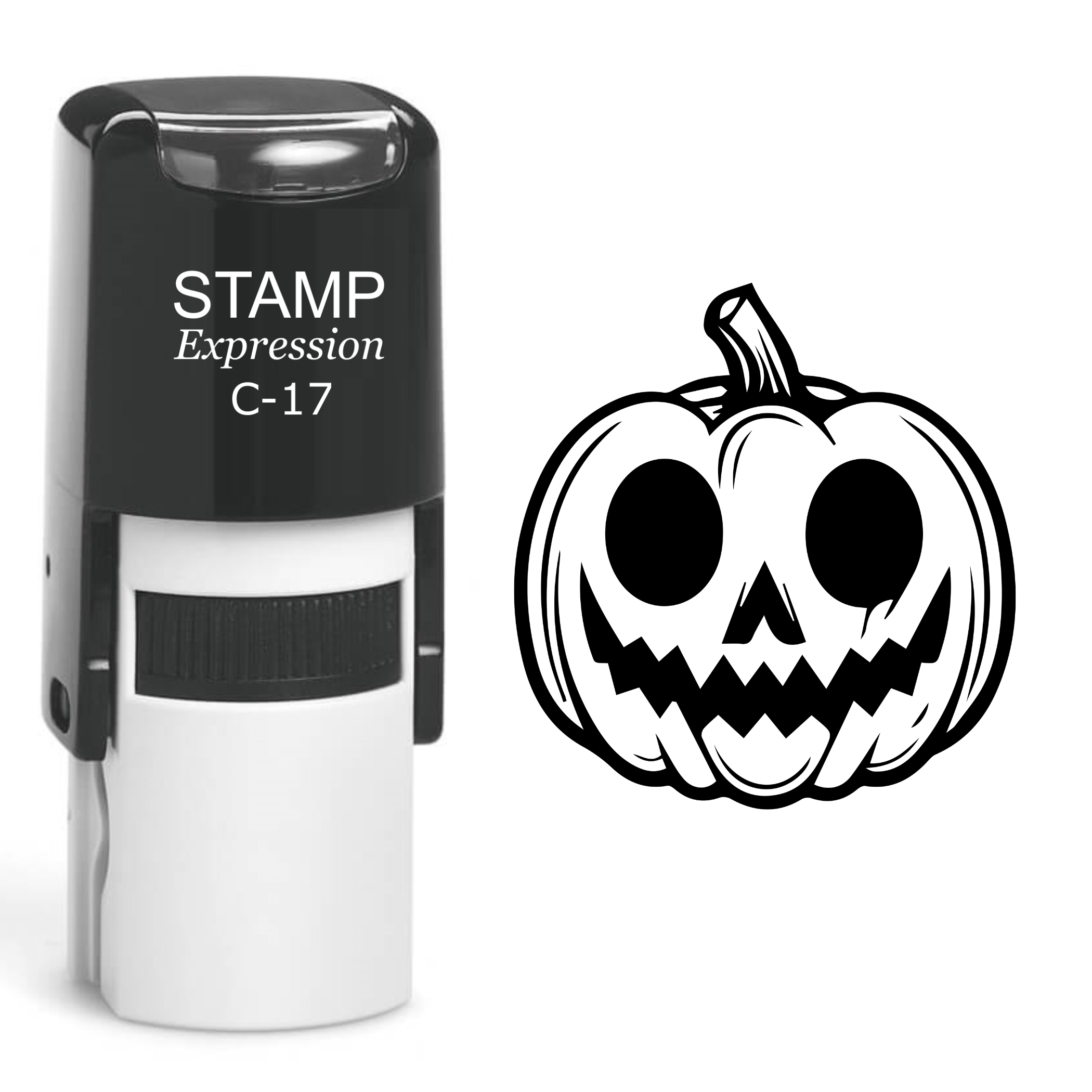 Jack-o'-Lantern Halloween Pumpkin Self Inking Rubber Stamp (SH-60974)