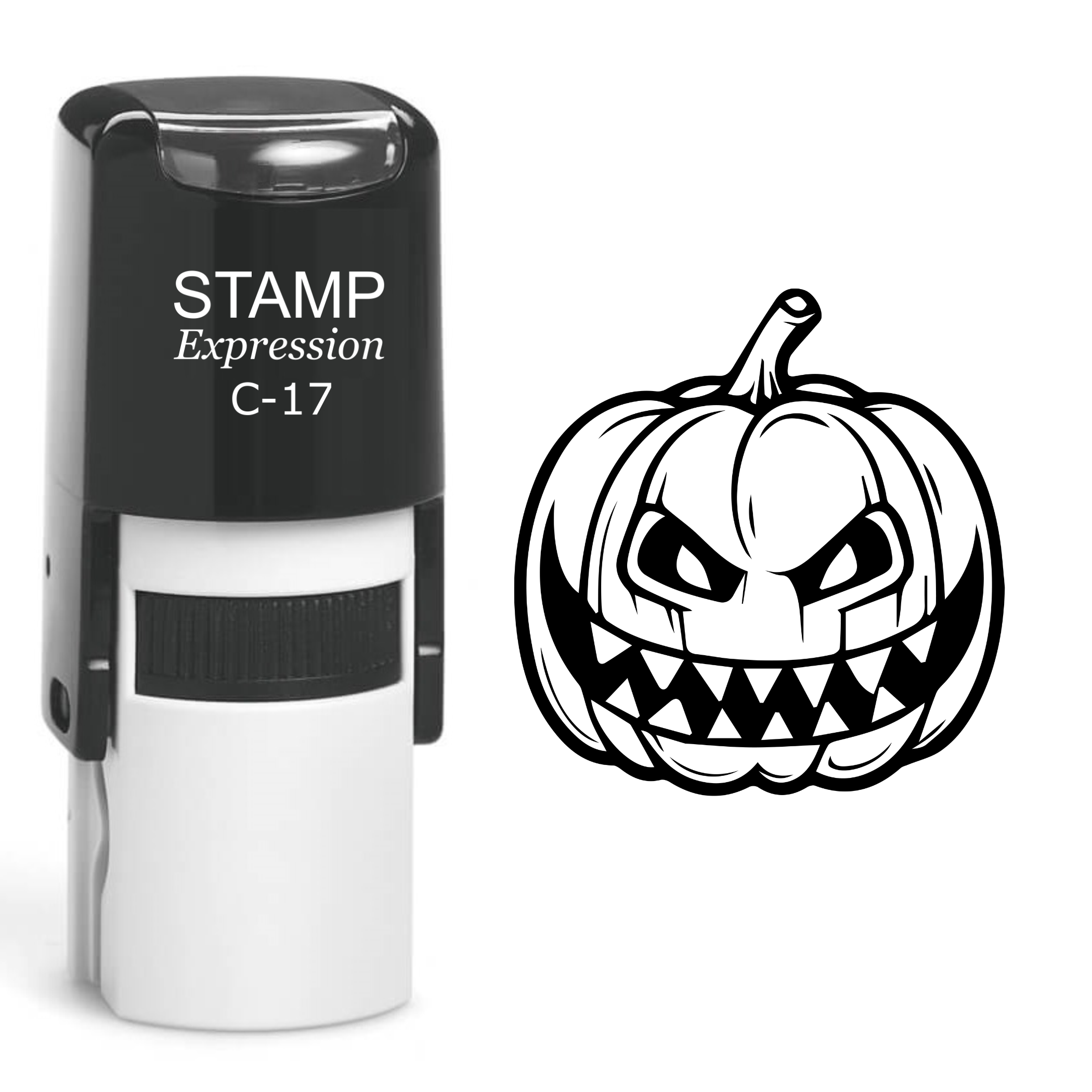 Jack-o'-Lantern Halloween Pumpkin Self Inking Rubber Stamp (SH-60975)