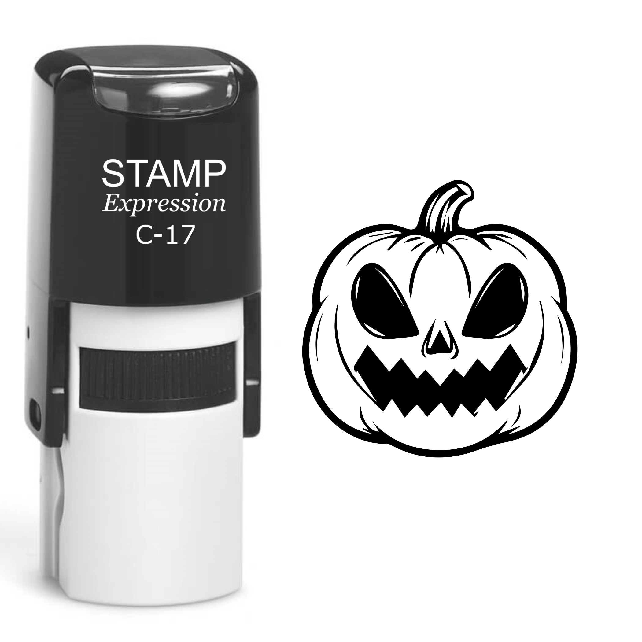 Jack-o'-Lantern Halloween Pumpkin Self Inking Rubber Stamp (SH-60978)