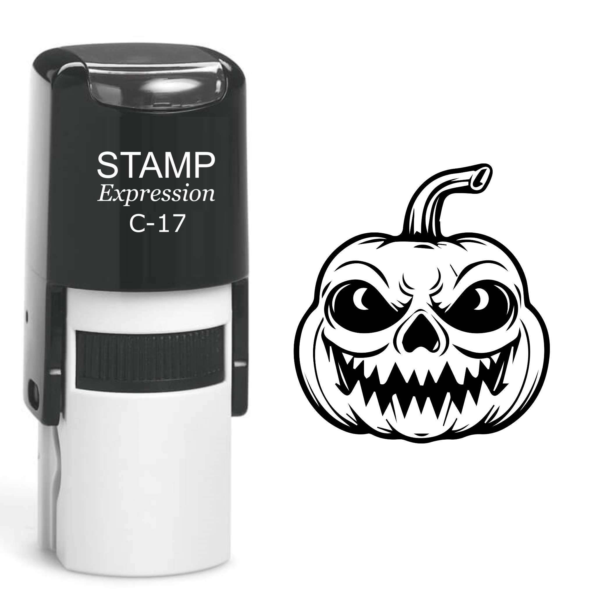 Jack-o'-Lantern Halloween Pumpkin Self Inking Rubber Stamp (SH-60979)