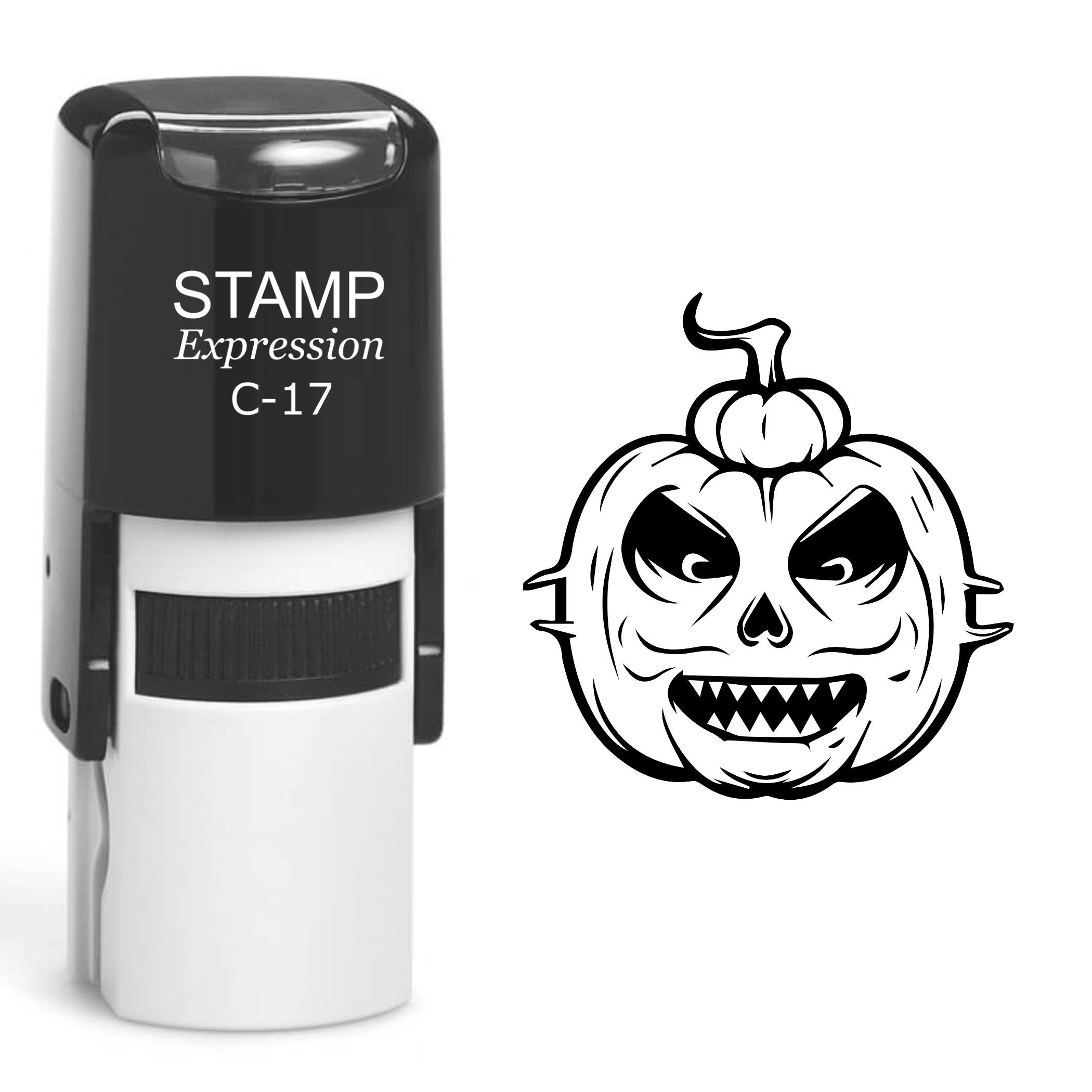 Jack-o'-Lantern Halloween Pumpkin Self Inking Rubber Stamp (SH-60980)