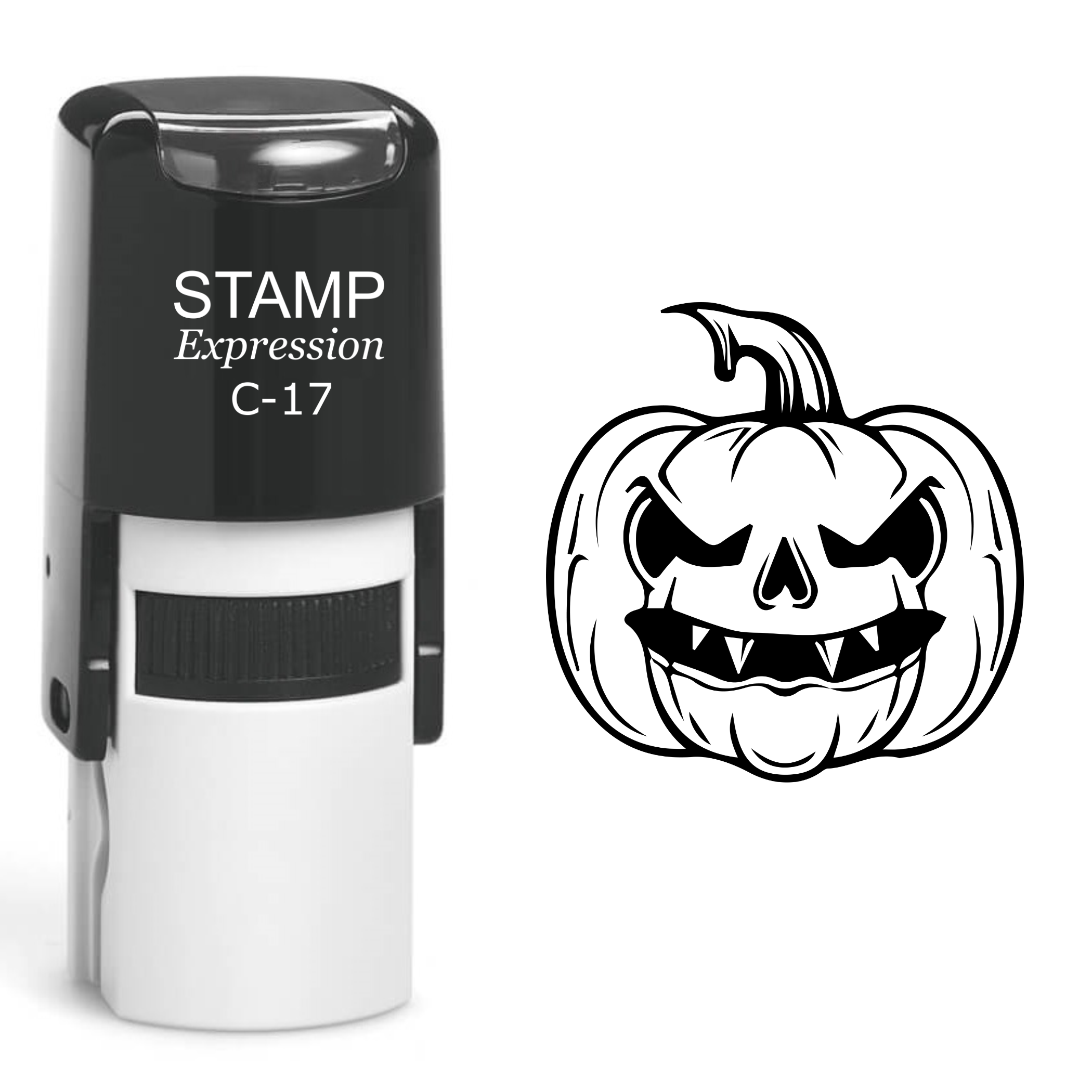 Jack-o'-Lantern Halloween Pumpkin Self Inking Rubber Stamp (SH-60981)