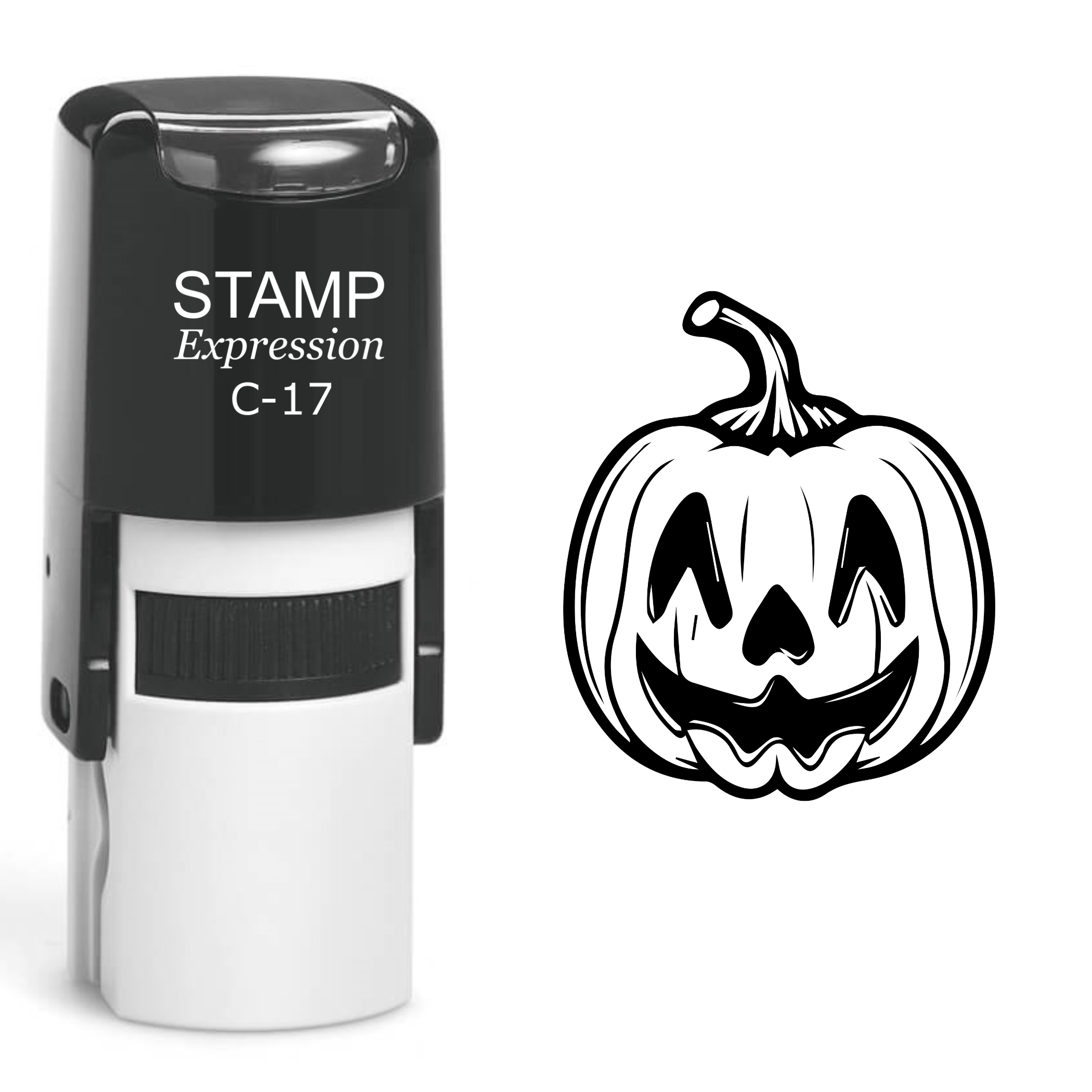 Jack-o'-Lantern Halloween Pumpkin Self Inking Rubber Stamp (SH-60982)