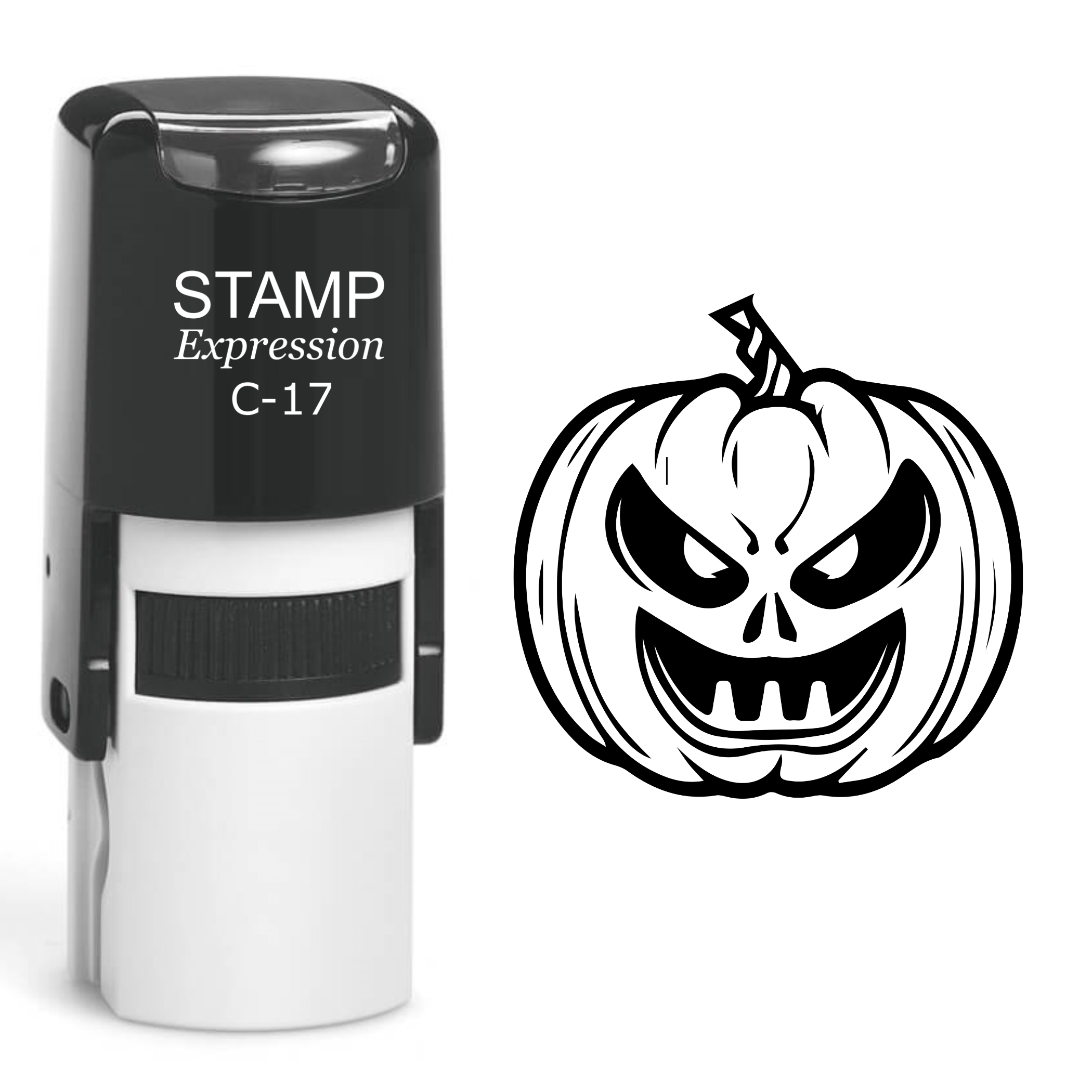 Jack-o'-Lantern Halloween Pumpkin Self Inking Rubber Stamp (SH-60985)