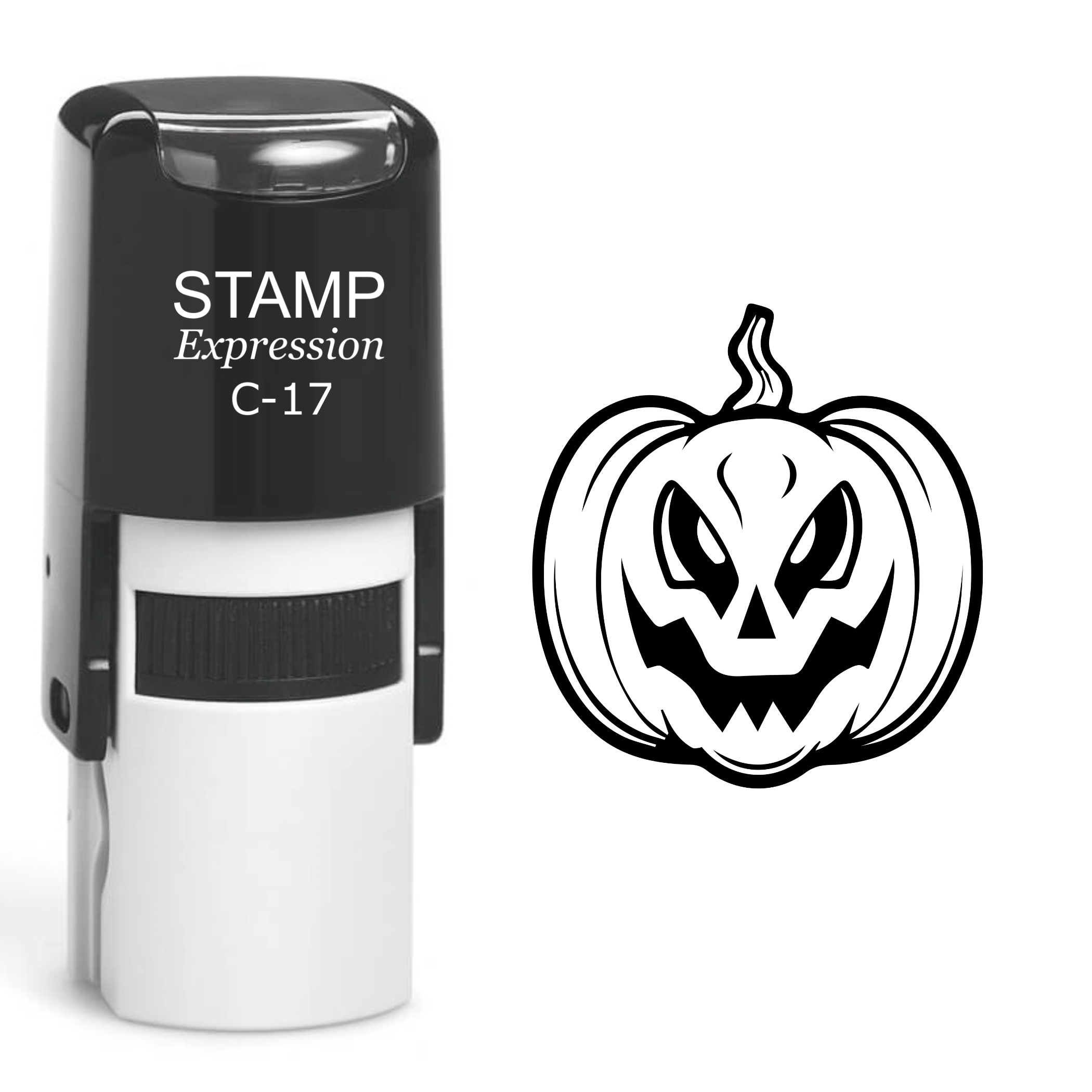 Jack-o'-Lantern Halloween Pumpkin Self Inking Rubber Stamp (SH-60986)
