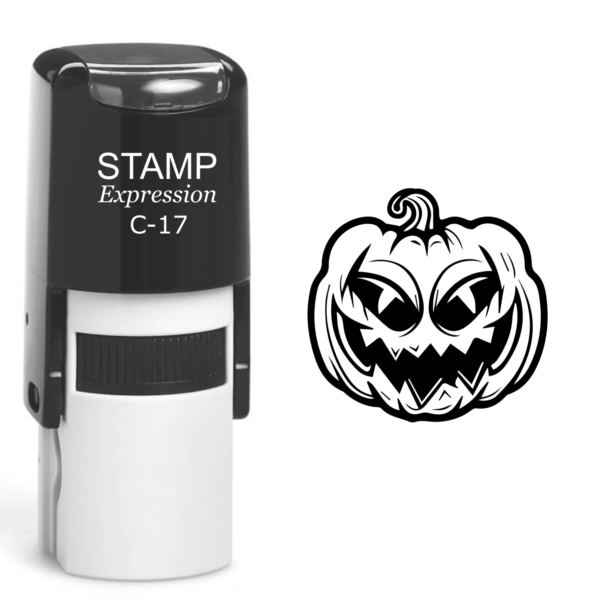 Jack-o'-Lantern Halloween Pumpkin Self Inking Rubber Stamp (SH-60987)
