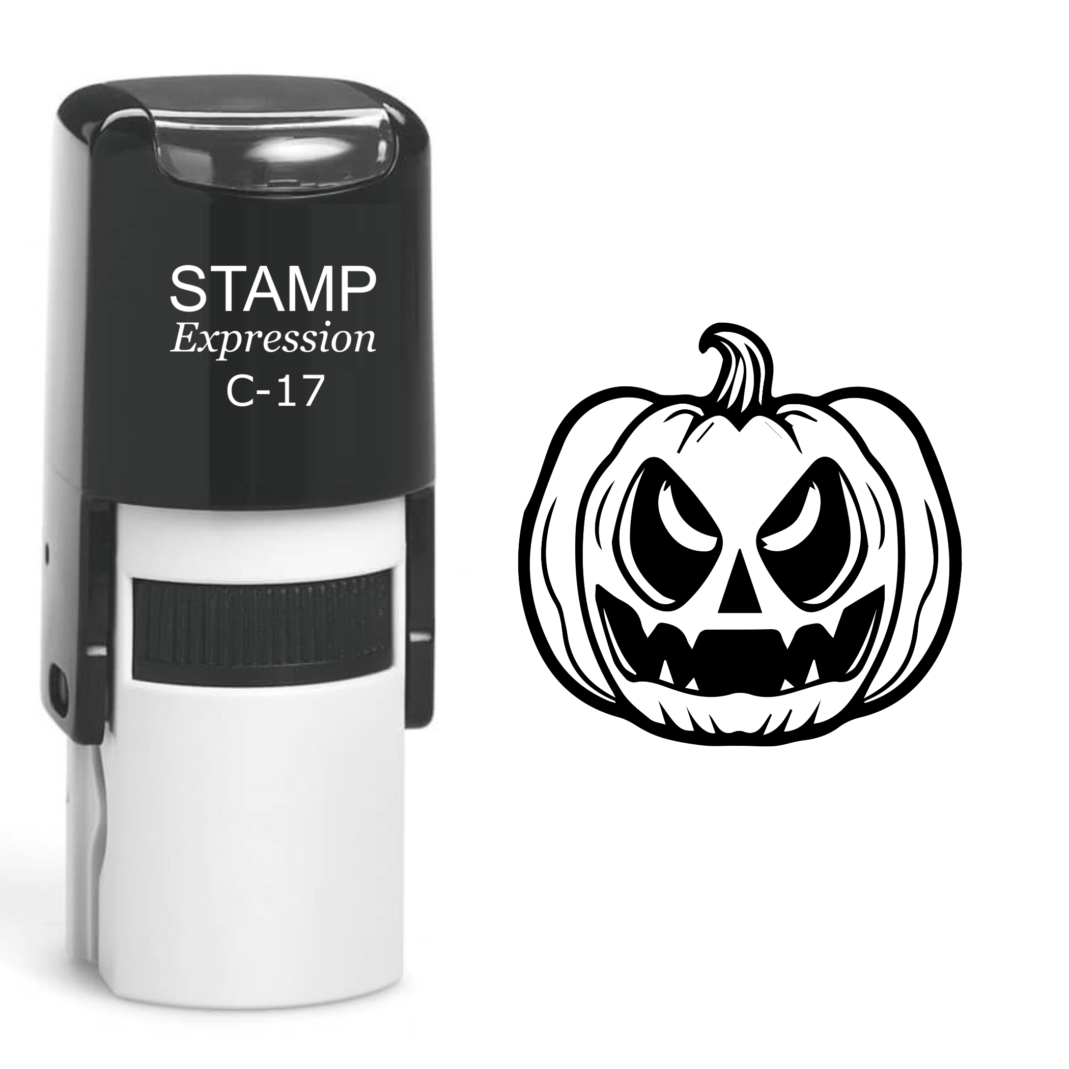 Jack-o'-Lantern Halloween Pumpkin Self Inking Rubber Stamp (SH-60988)
