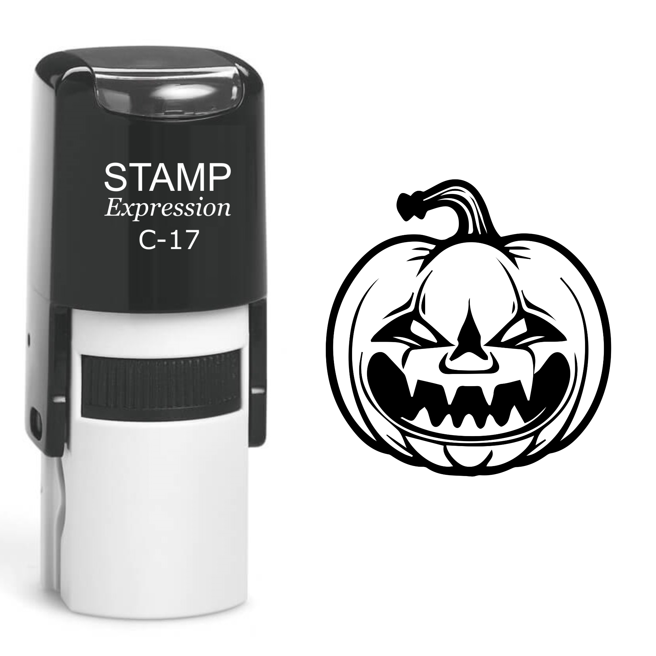 Jack-o'-Lantern Halloween Pumpkin Self Inking Rubber Stamp (SH-60989)