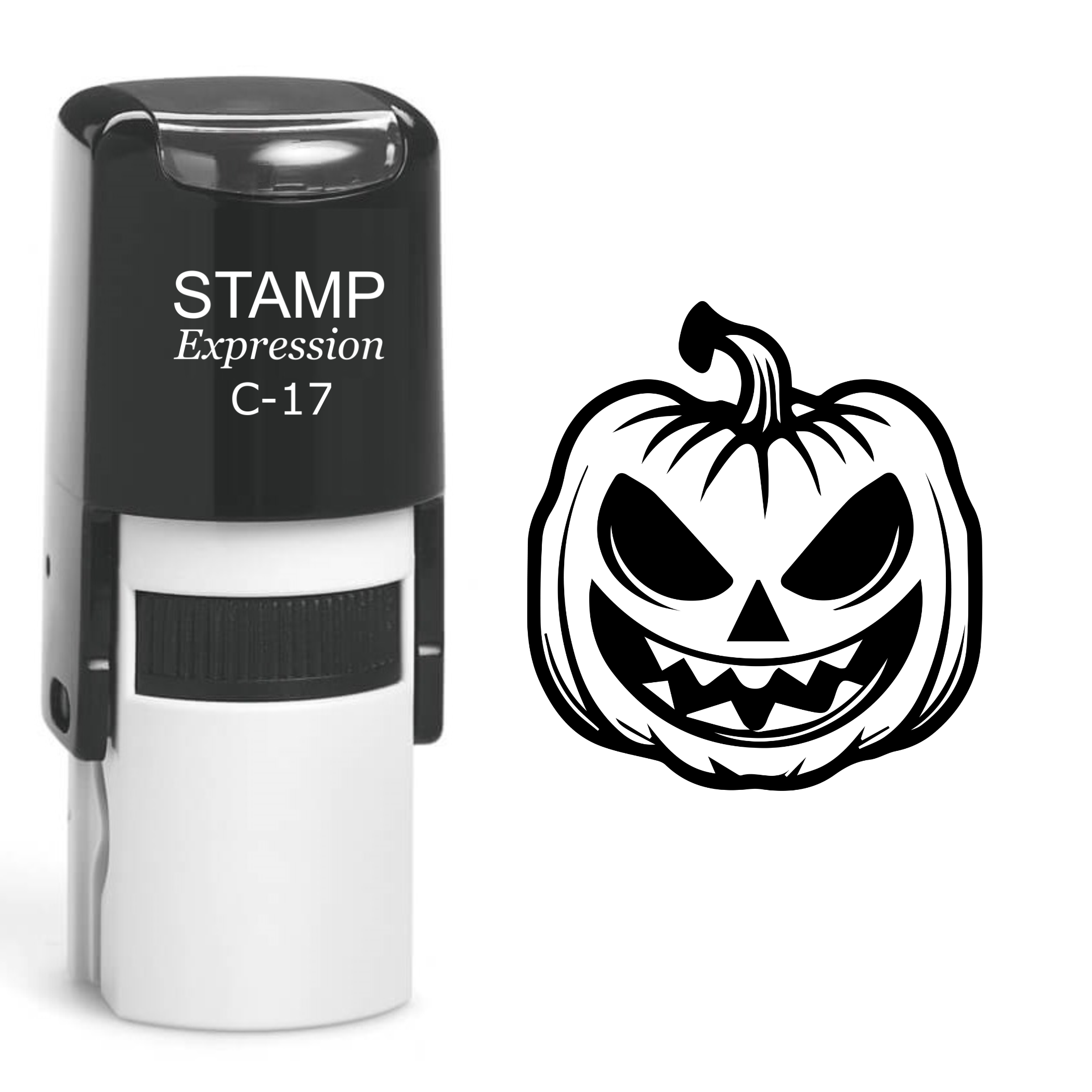 Jack-o'-Lantern Halloween Pumpkin Self Inking Rubber Stamp (SH-60990)
