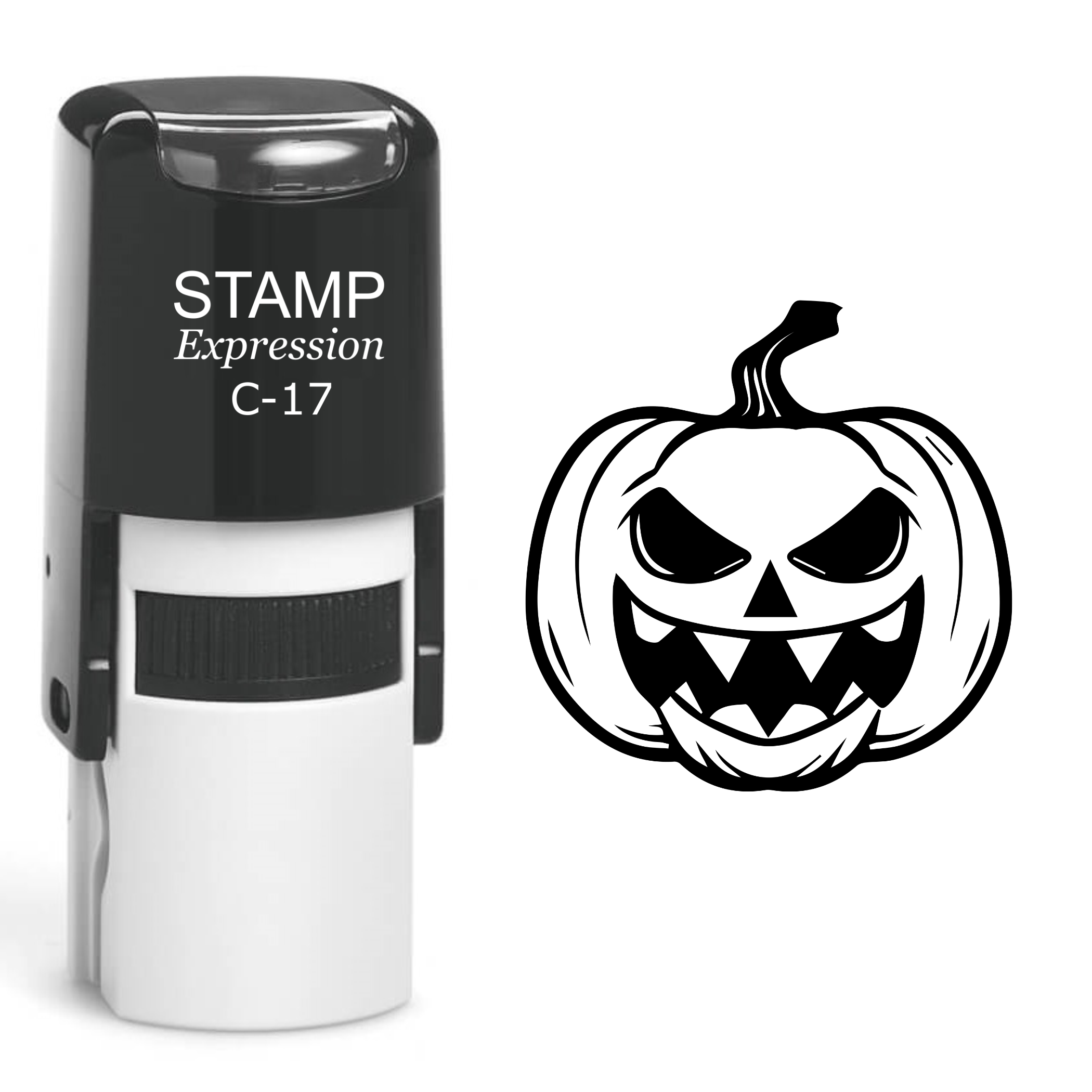 Jack-o'-Lantern Halloween Pumpkin Self Inking Rubber Stamp (SH-60992)