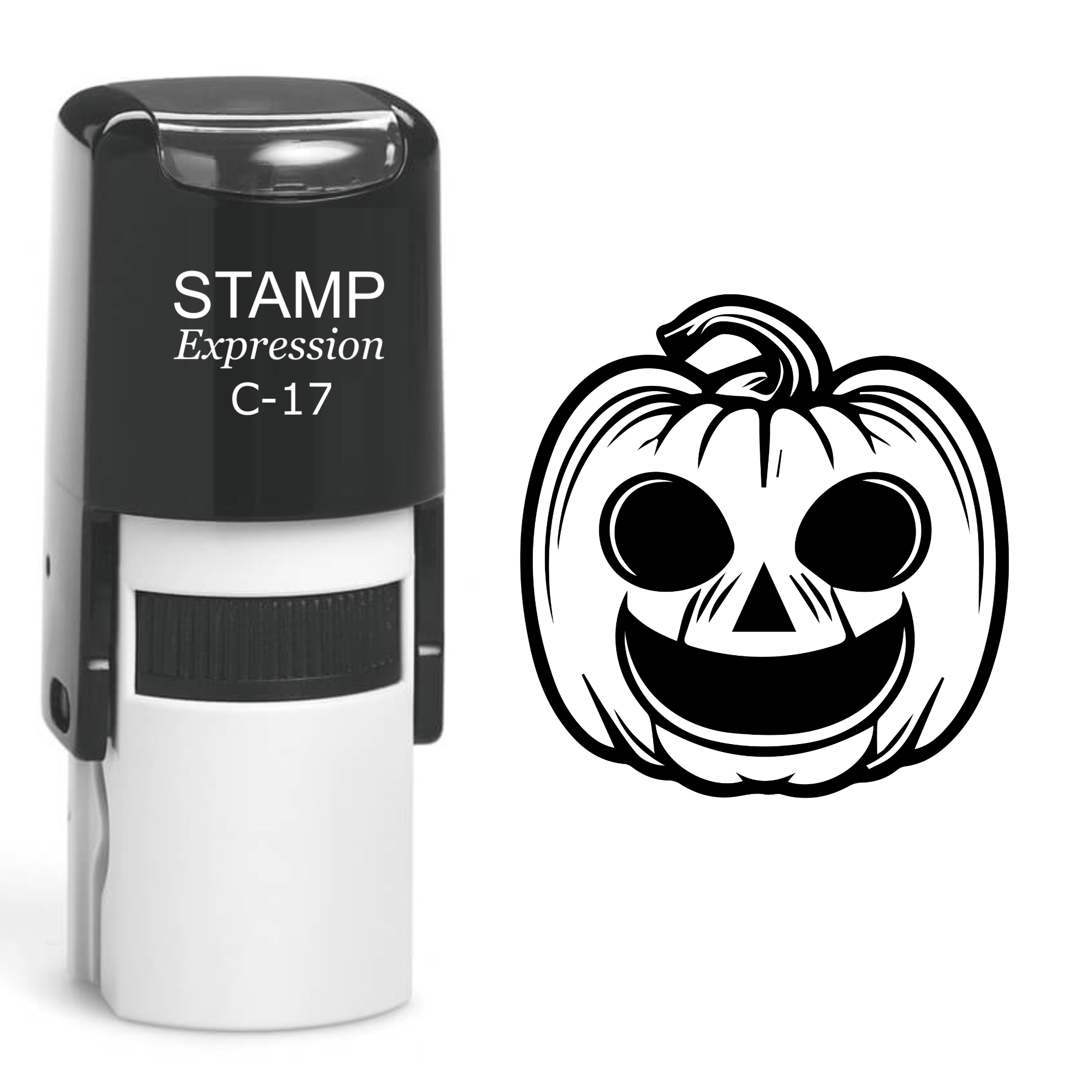 Jack-o'-Lantern Halloween Pumpkin Self Inking Rubber Stamp (SH-60993)