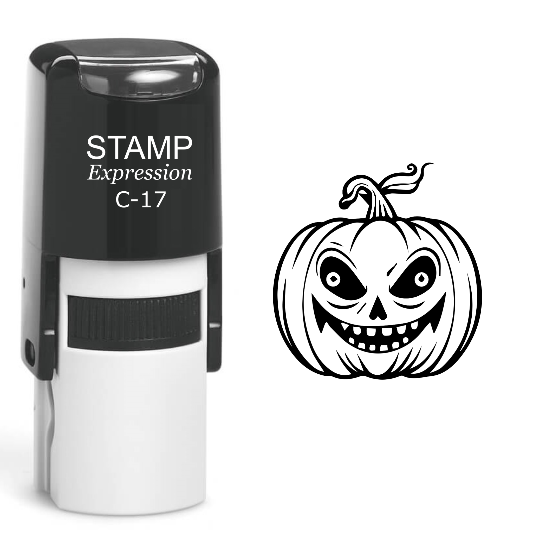 Jack-o'-Lantern Halloween Pumpkin Self Inking Rubber Stamp (SH-60994)