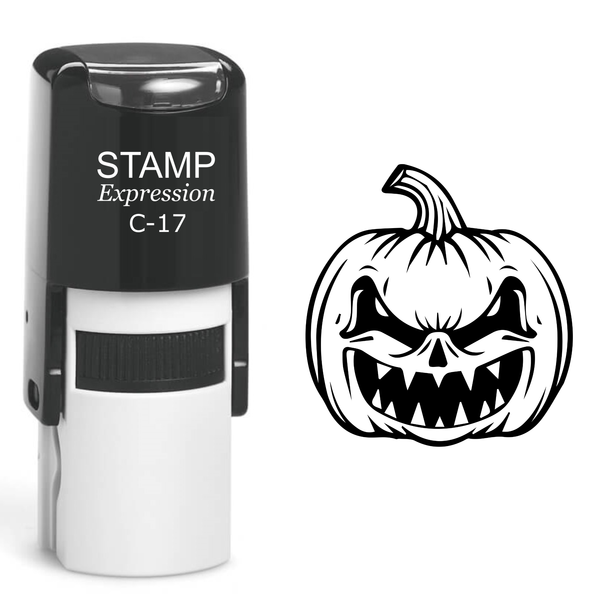 Jack-o'-Lantern Halloween Pumpkin Self Inking Rubber Stamp (SH-60995)