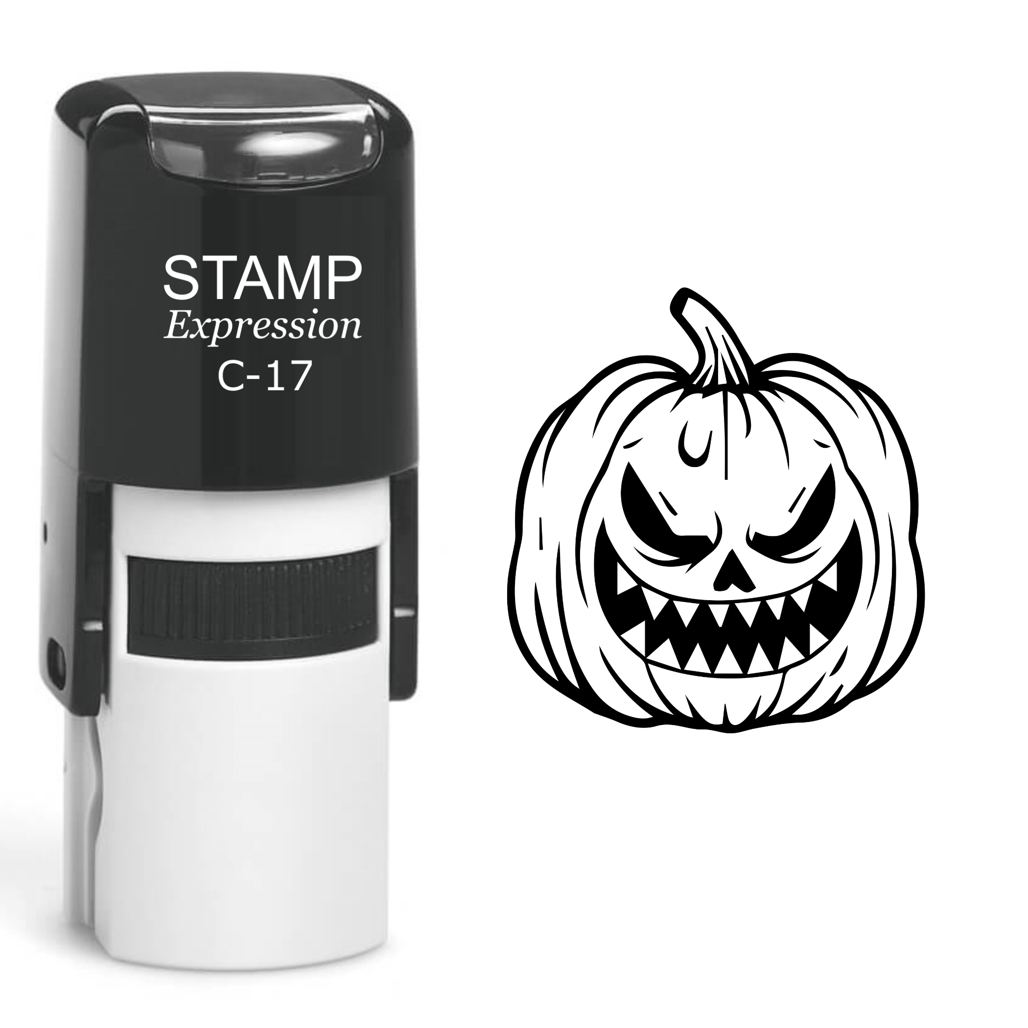Jack-o'-Lantern Halloween Pumpkin Self Inking Rubber Stamp (SH-60998)