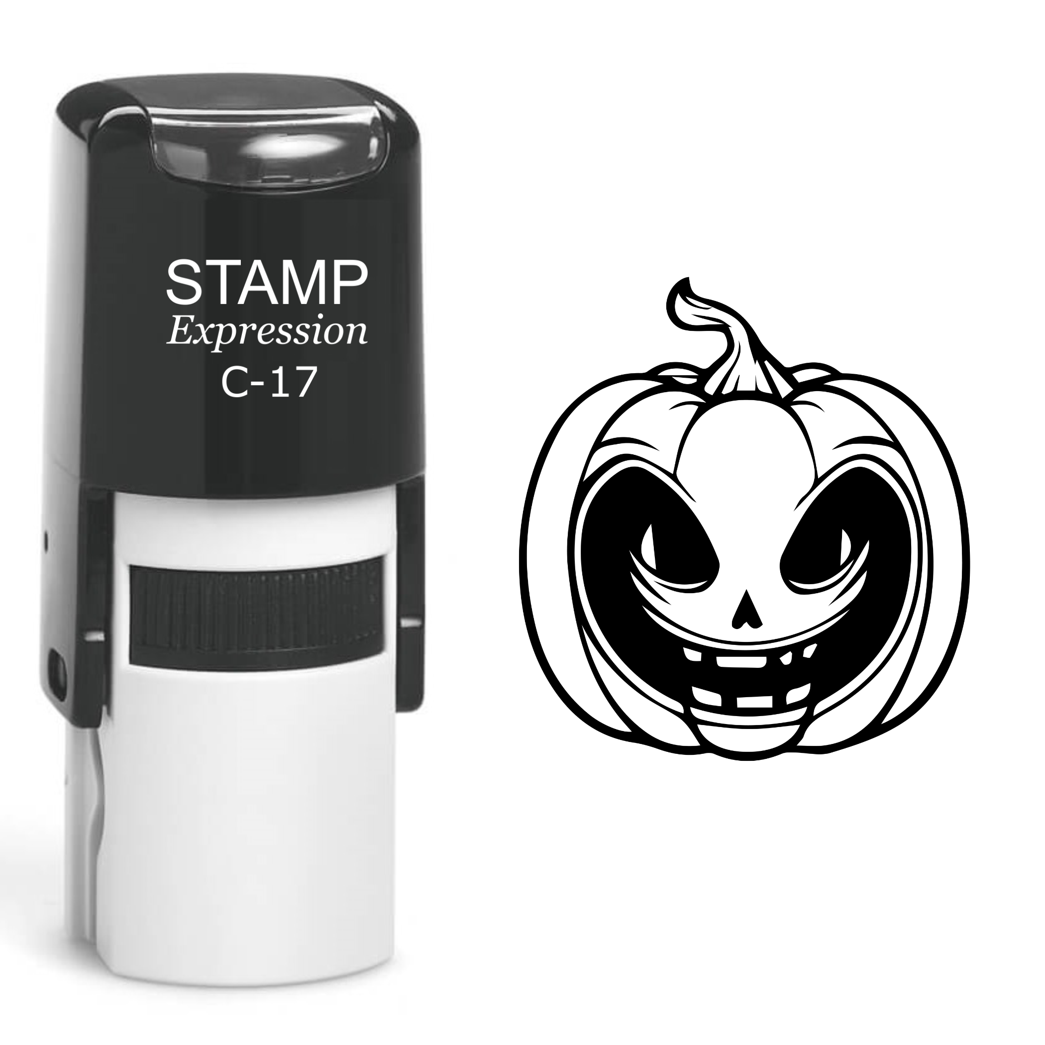 Jack-o'-Lantern Halloween Pumpkin Self Inking Rubber Stamp (SH-61001)