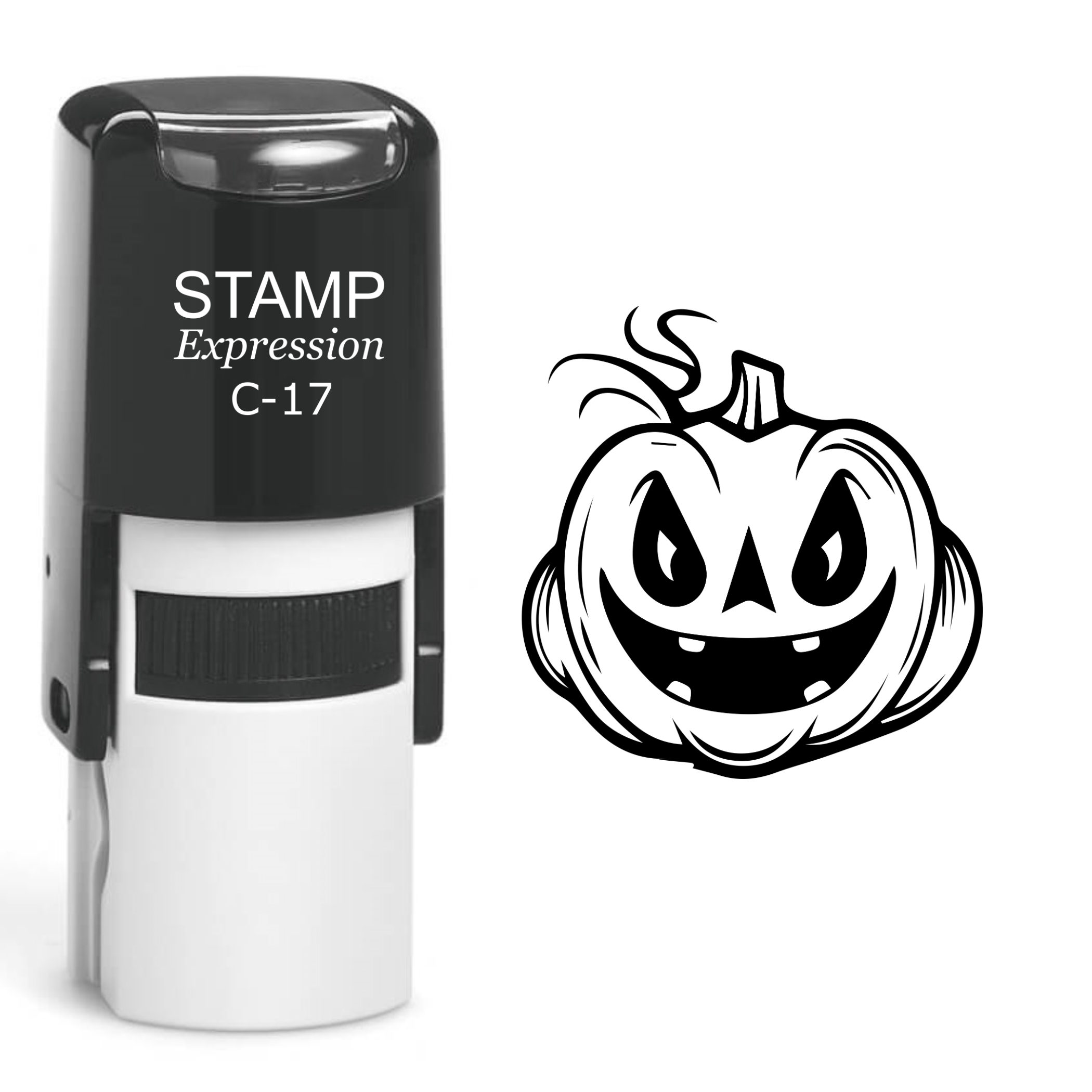 Jack-o'-Lantern Halloween Pumpkin Self Inking Rubber Stamp (SH-61005)