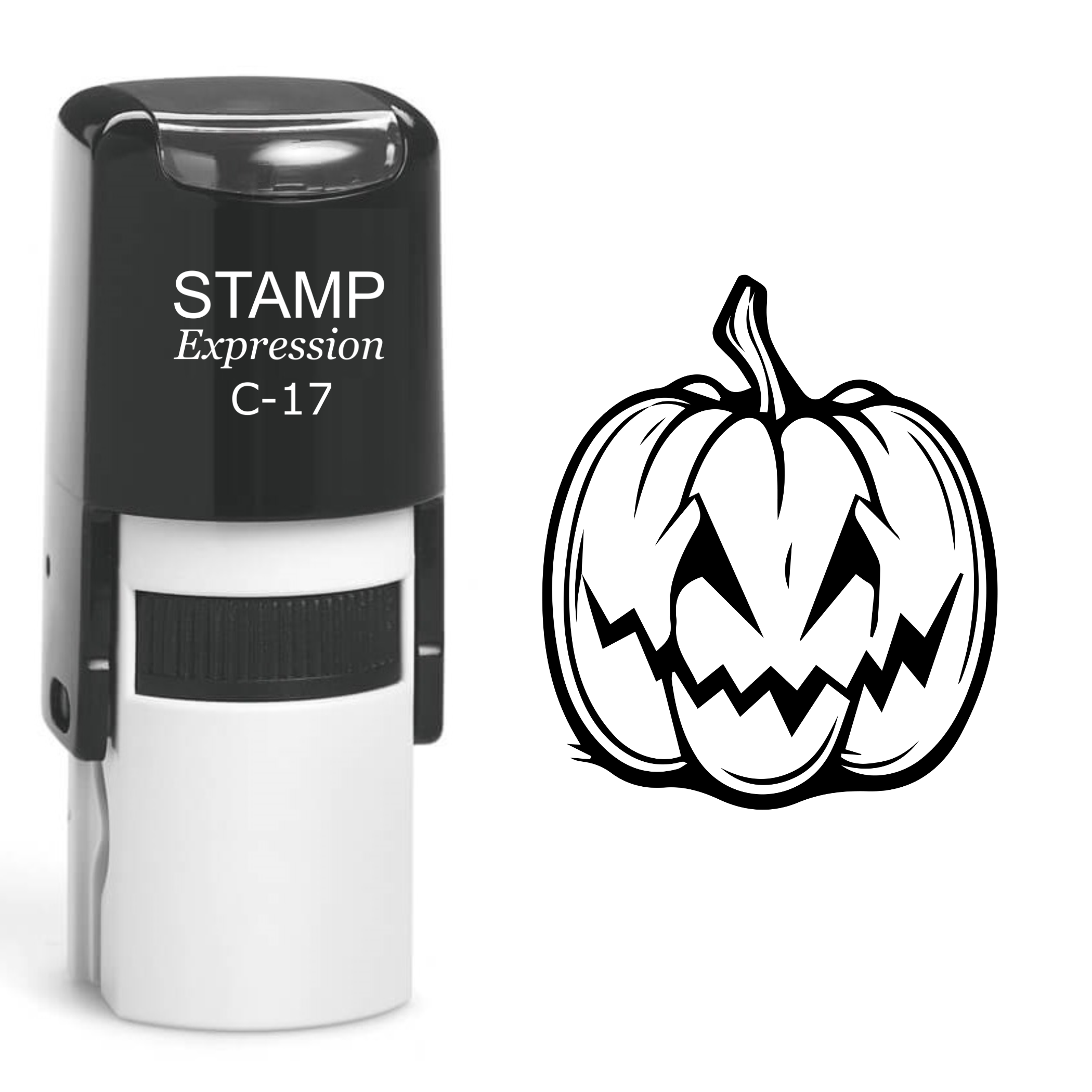 Jack-o'-Lantern Halloween Pumpkin Self Inking Rubber Stamp (SH-61006)