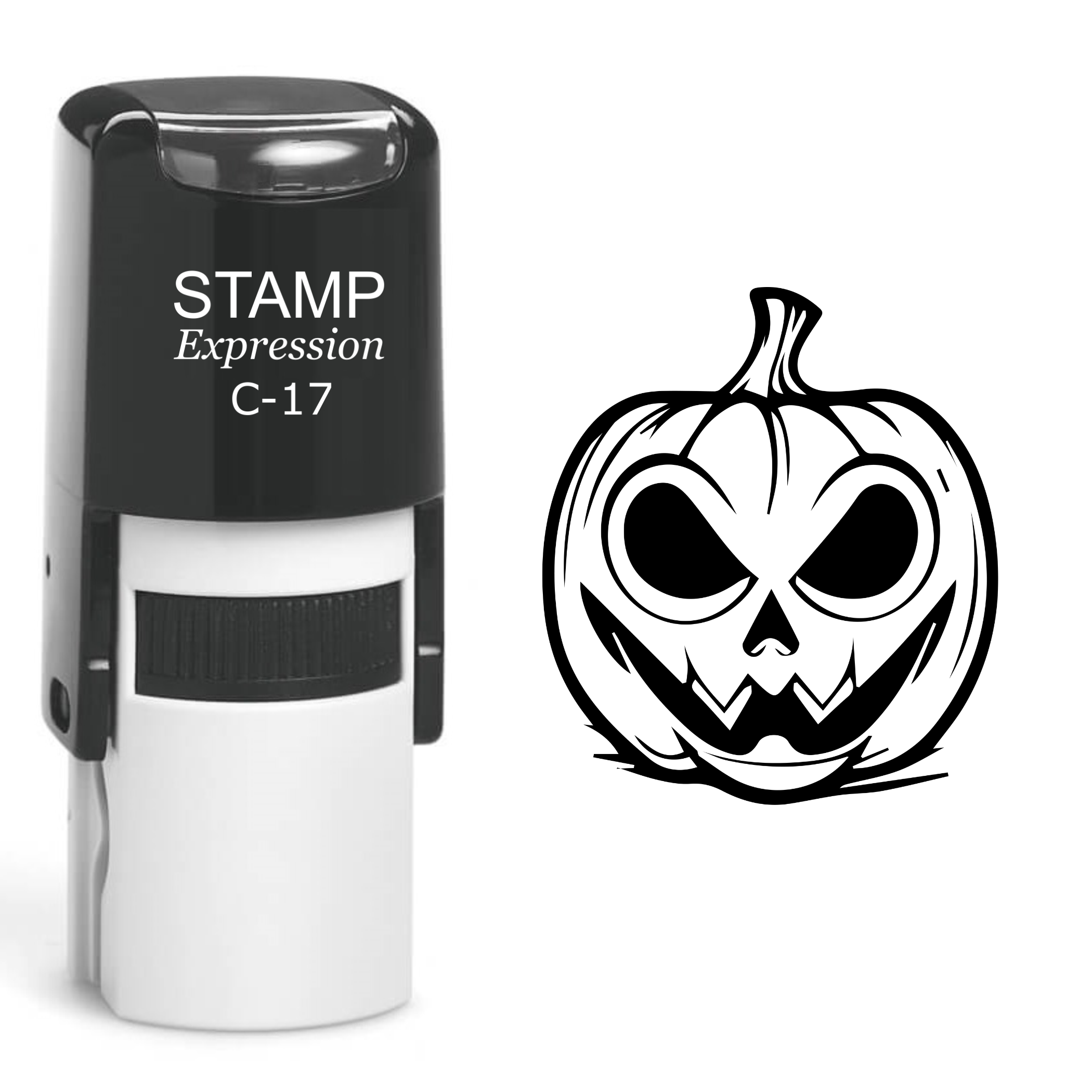 Jack-o'-Lantern Halloween Pumpkin Self Inking Rubber Stamp (SH-61007)