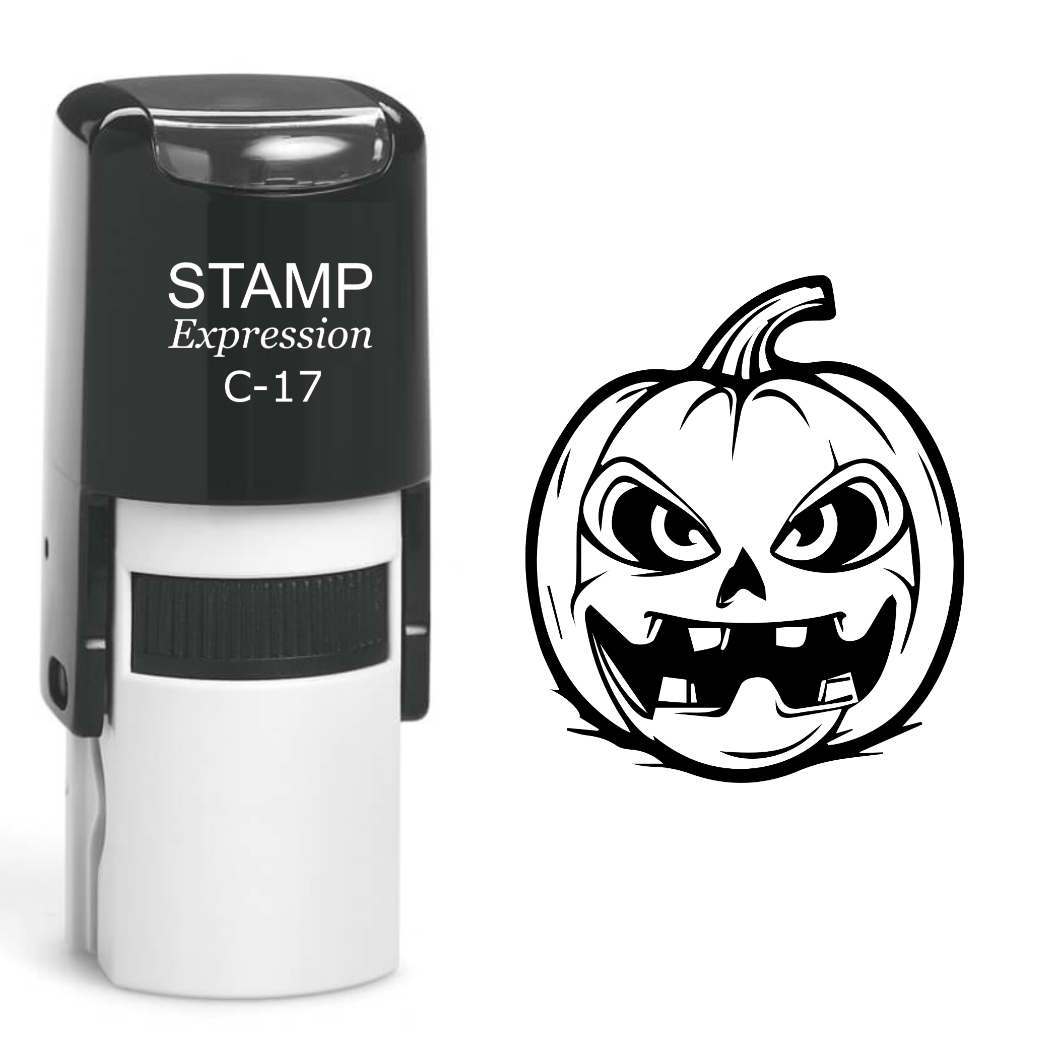 Jack-o'-Lantern Halloween Pumpkin Self Inking Rubber Stamp (SH-61008)