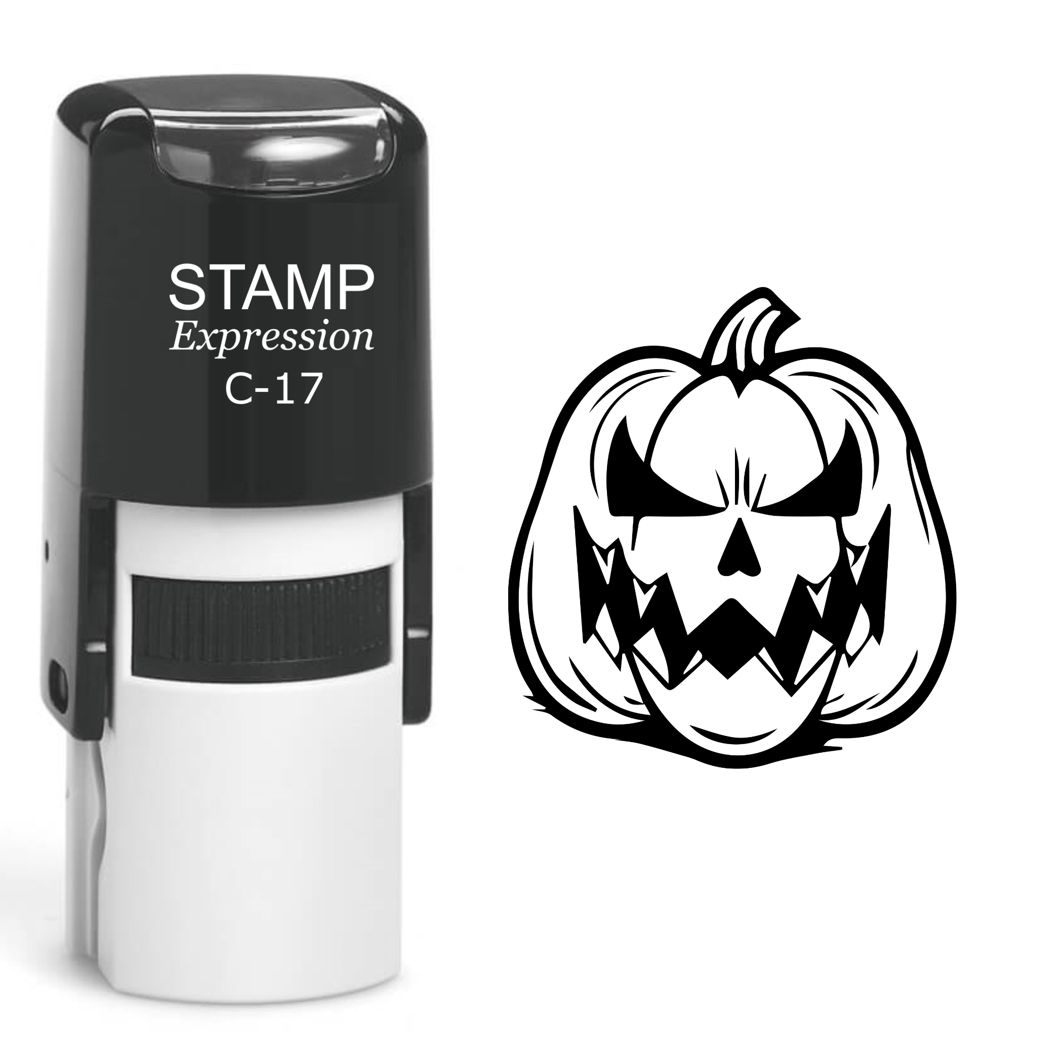 Jack-o'-Lantern Halloween Pumpkin Self Inking Rubber Stamp (SH-61009)