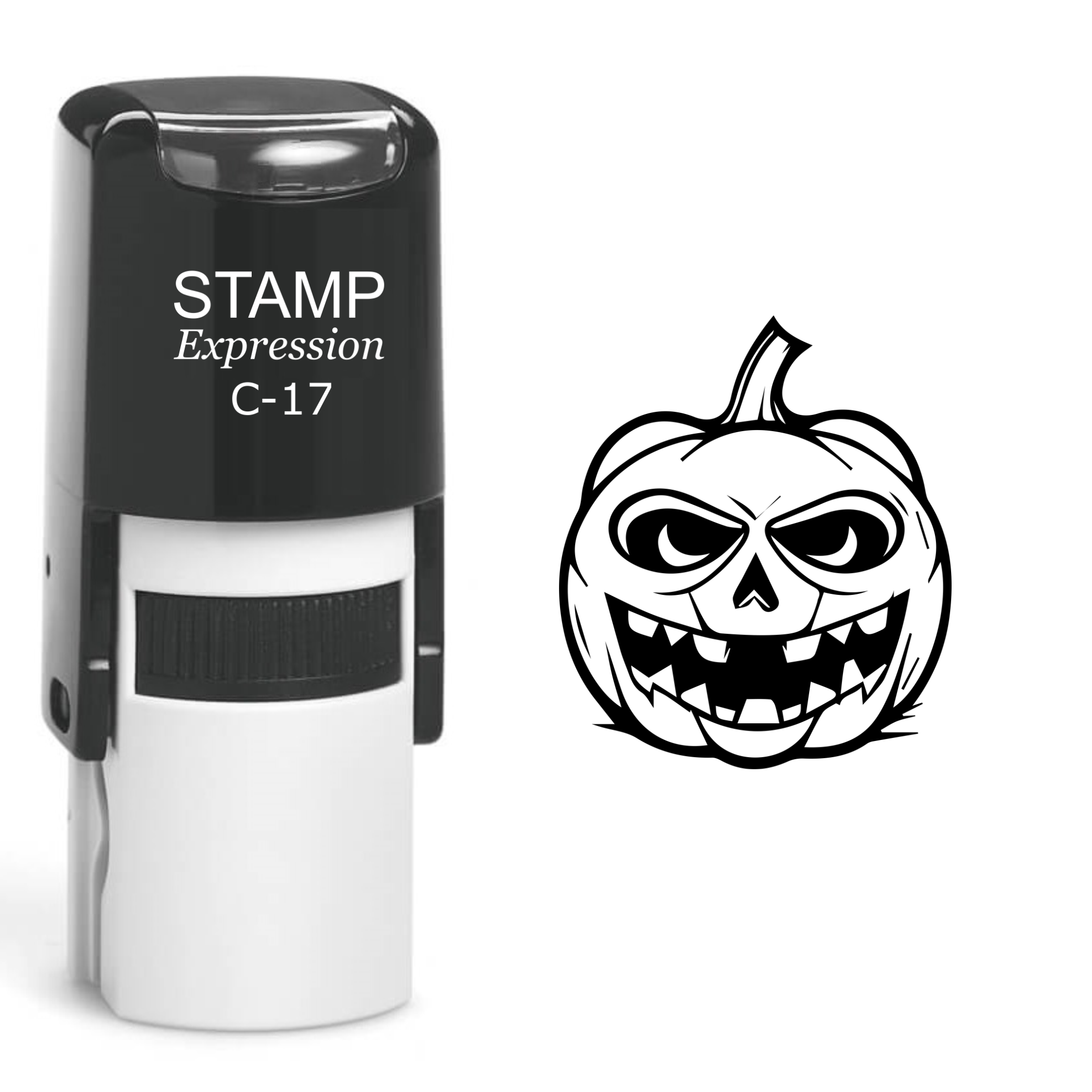 Jack-o'-Lantern Halloween Pumpkin Self Inking Rubber Stamp (SH-61010)