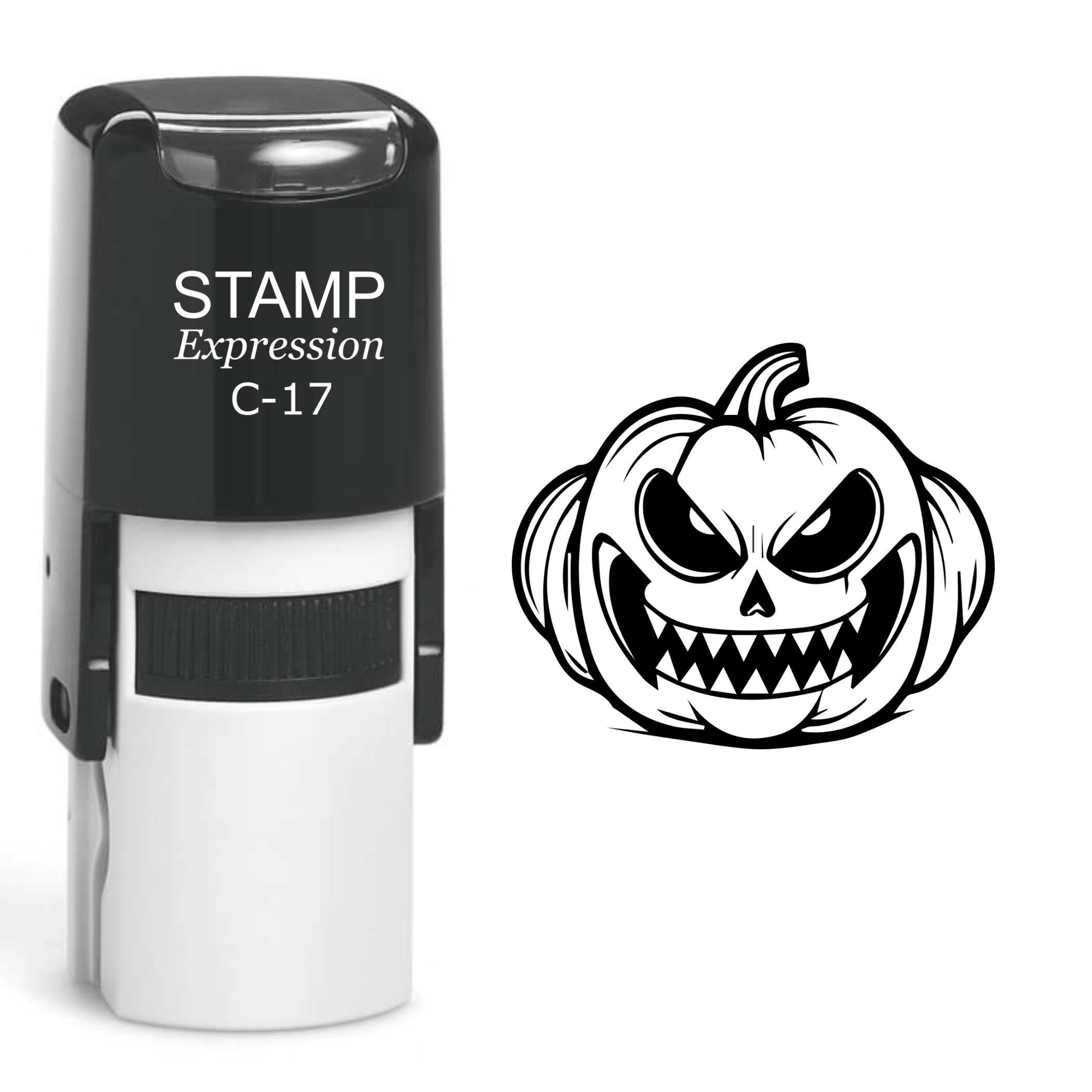 Jack-o'-Lantern Halloween Pumpkin Self Inking Rubber Stamp (SH-61011)